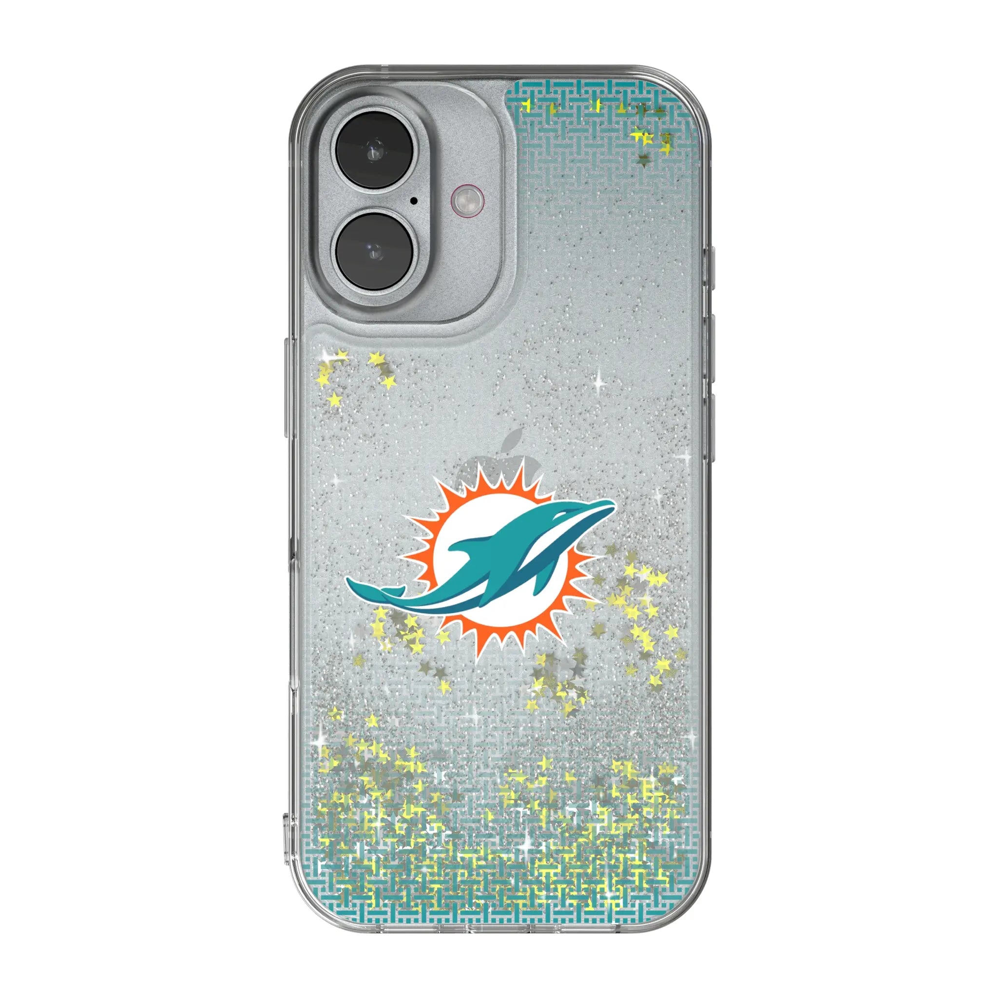 Miami Dolphins Linen iPhone Glitter Phone Case for Apple iPhone