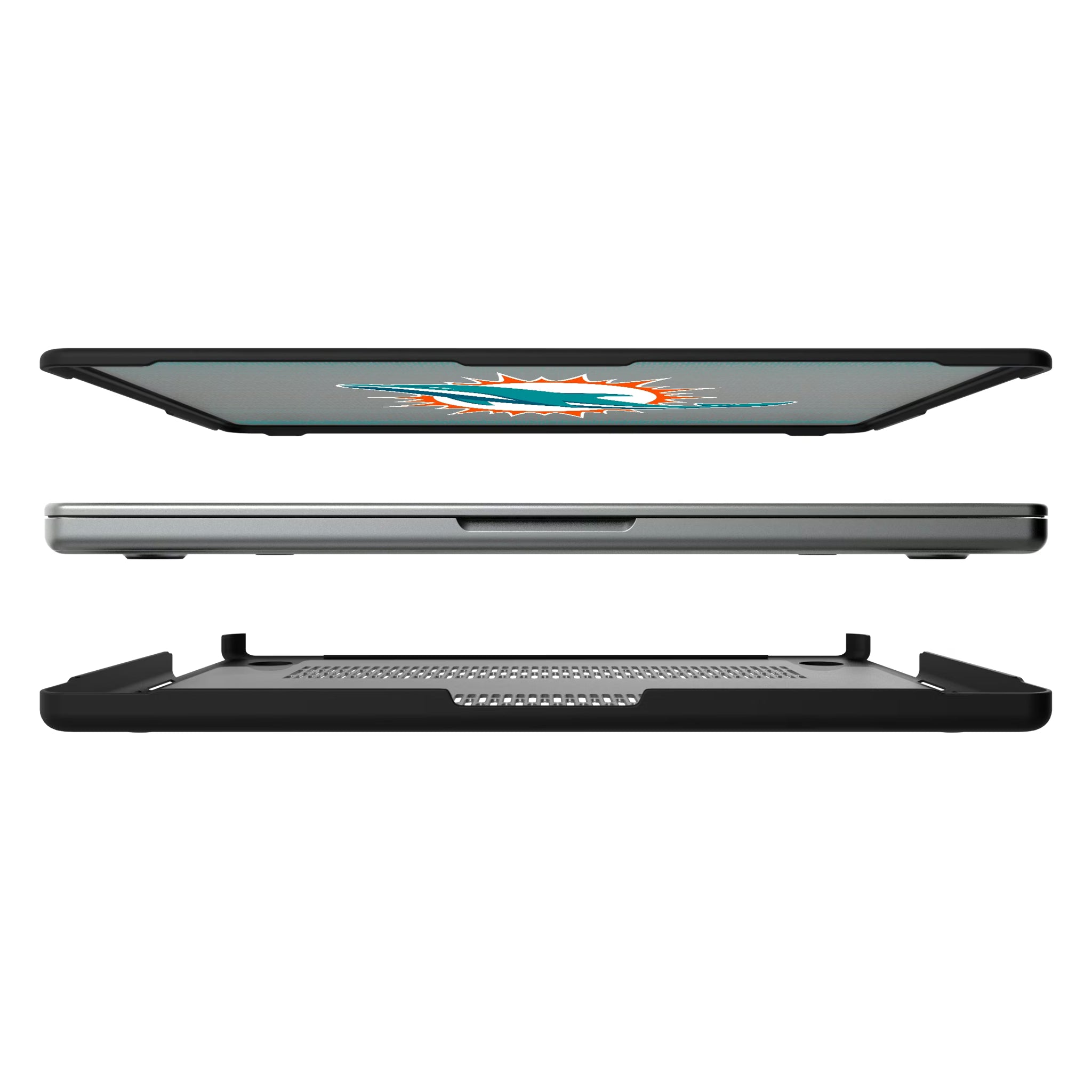 Miami Dolphins Linen MacBook Laptop Case for Apple MacBook#Device_MacBook Pro (14-inch, 2021) / MacBook Pro (14-inch, 2023) / MacBook Pro (14-inch, 2024)
