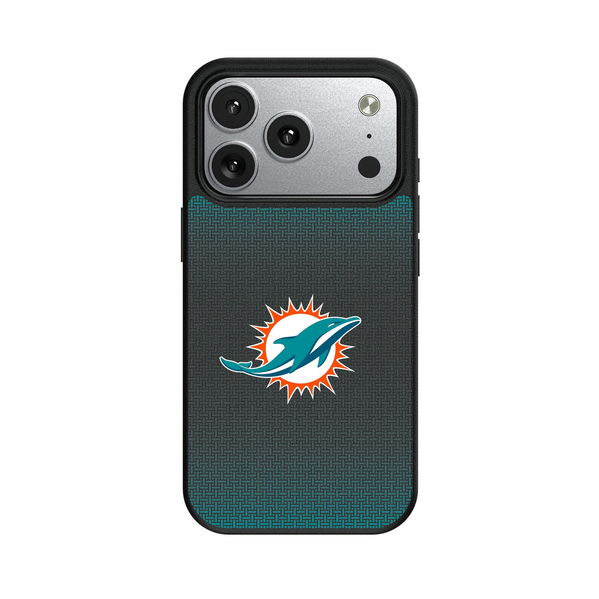 Miami Dolphins Linen iPhone MagSafe Compatible Phone Case for Apple iPhone#Device_iPhone 17 Pro