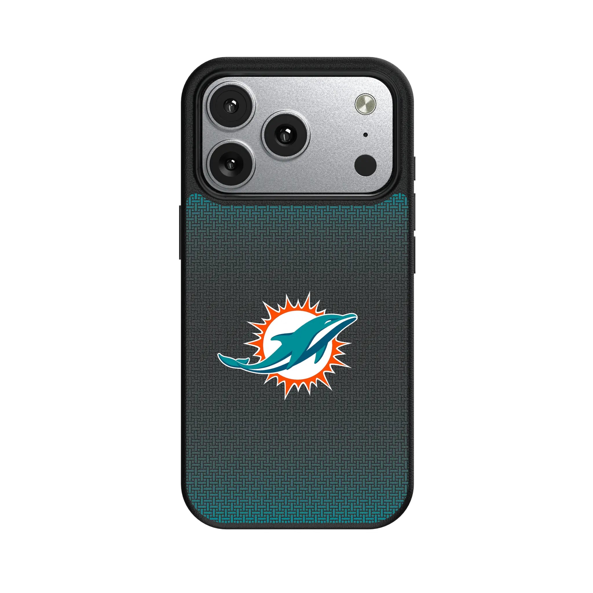 Miami Dolphins Linen iPhone MagSafe Compatible Phone Case for Apple iPhone#Device_iPhone 17 Pro