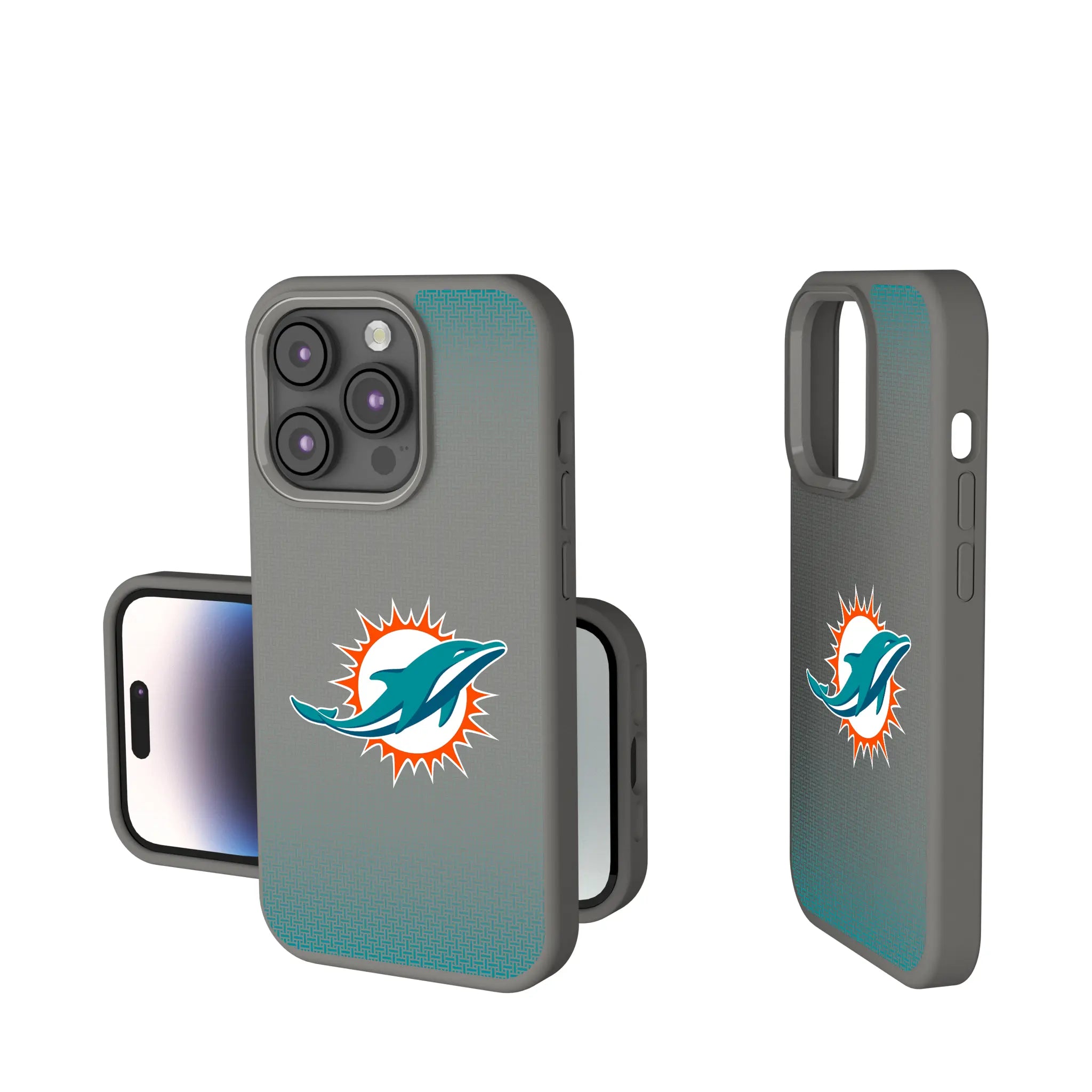 Miami Dolphins Linen iPhone Soft Touch Phone Case for Apple iPhone