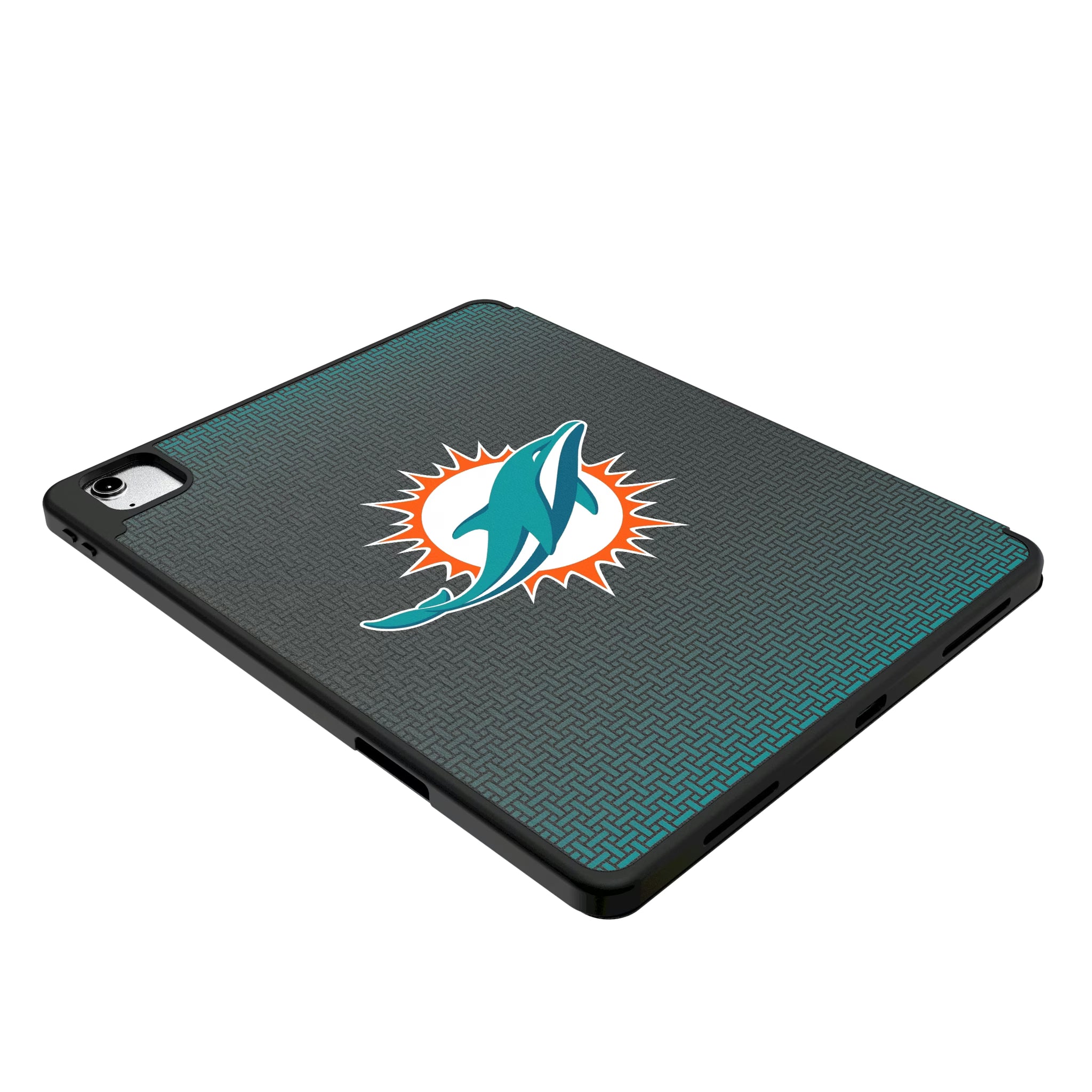 Miami Dolphins Linen iPad Tablet Case for Apple iPad - Isometric View