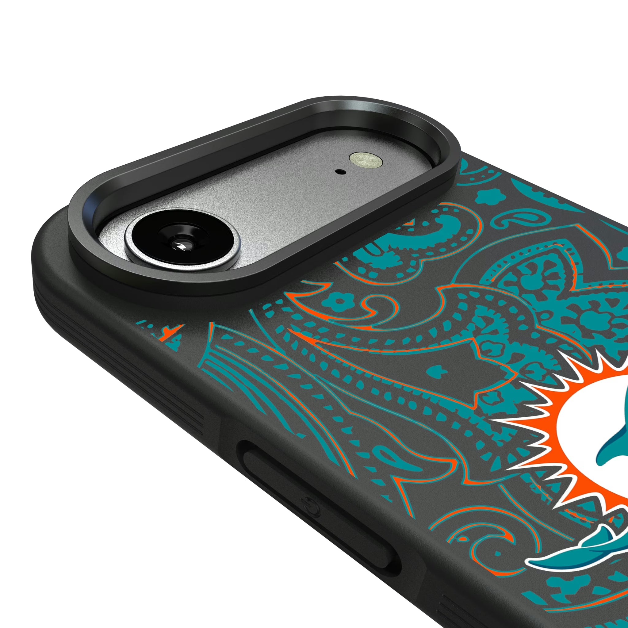 Miami Dolphins Paisley iPhone Bump Phone Case for Apple iPhone - Detail#Device_iPhone Air