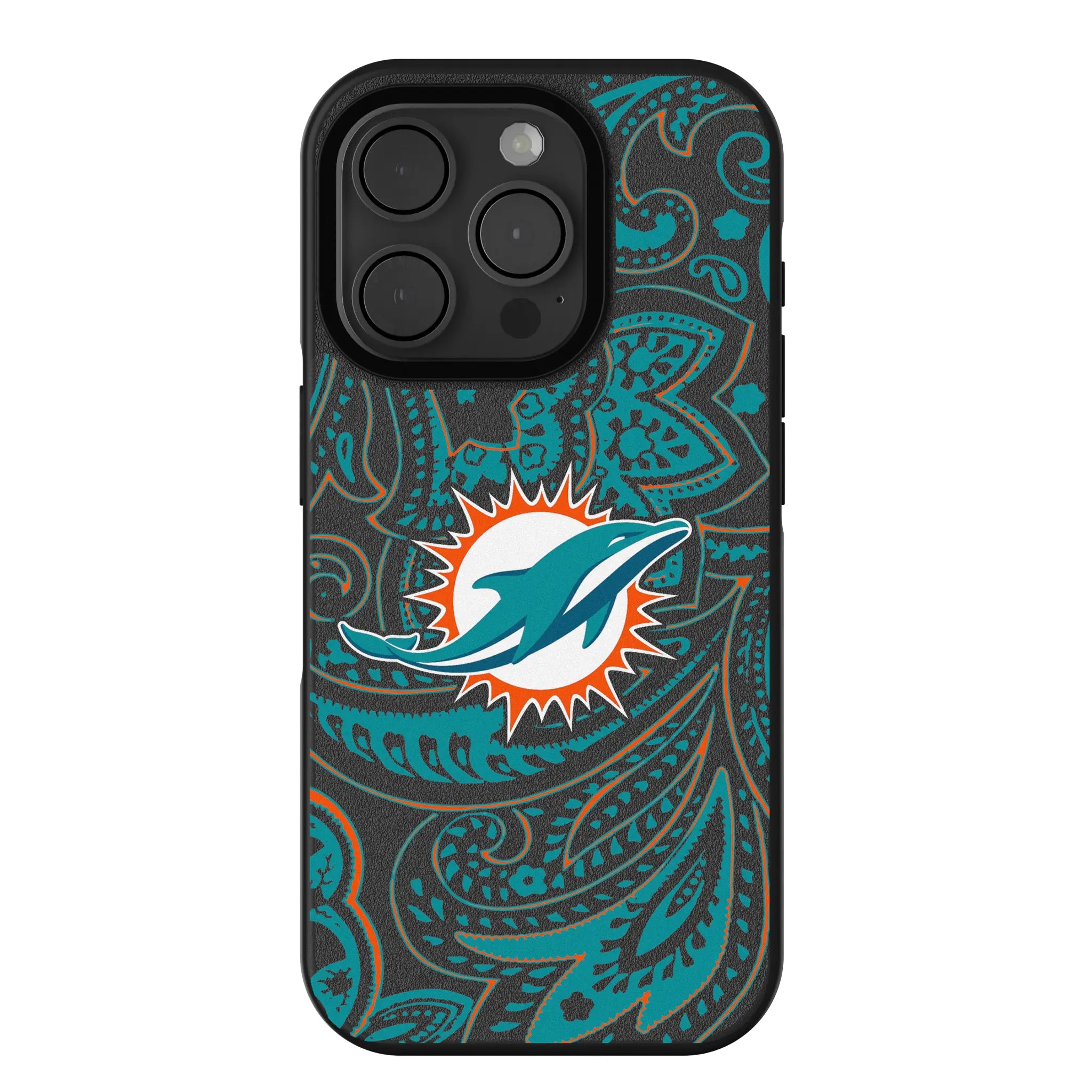 Miami Dolphins Paisley iPhone Bump Phone Case for Apple iPhone