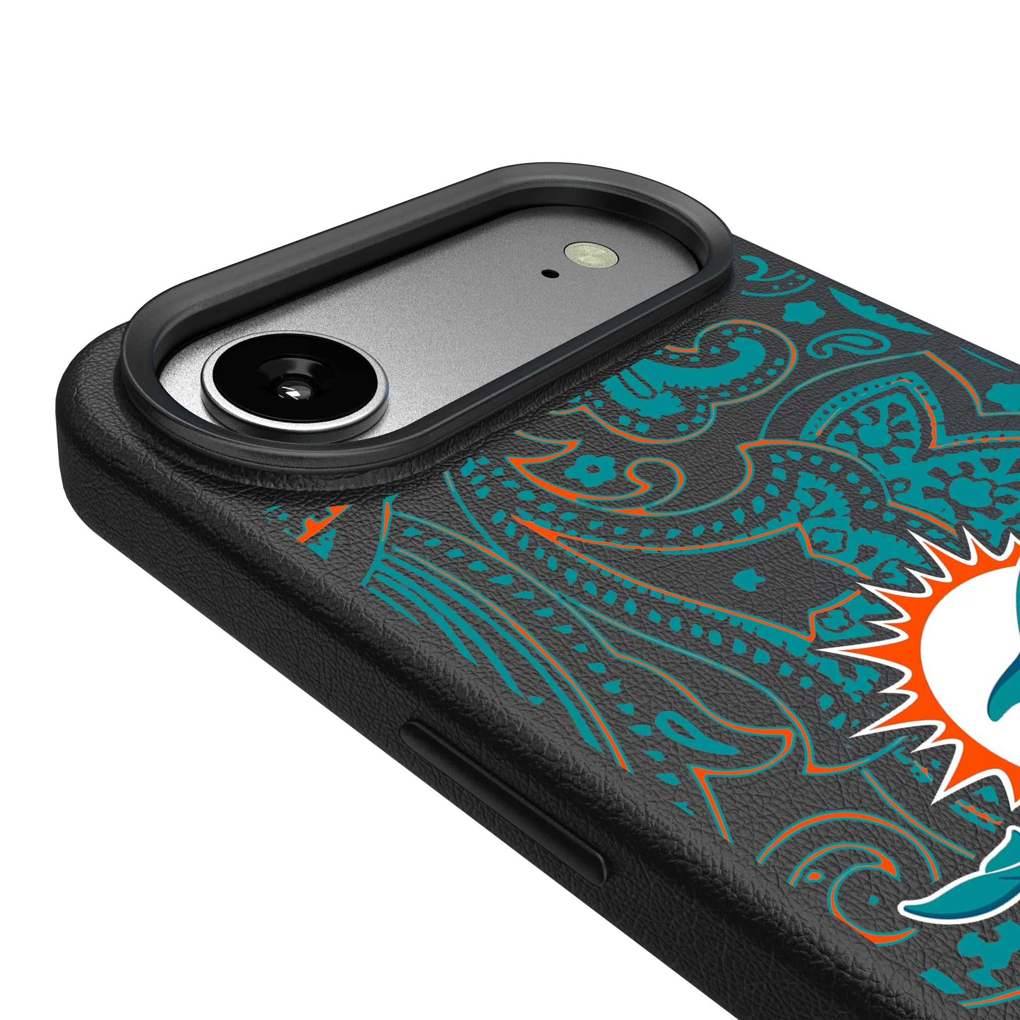 Miami Dolphins Paisley iPhone MagSafe Compatible Phone Case for Apple iPhone - Detail#Device_iPhone Air