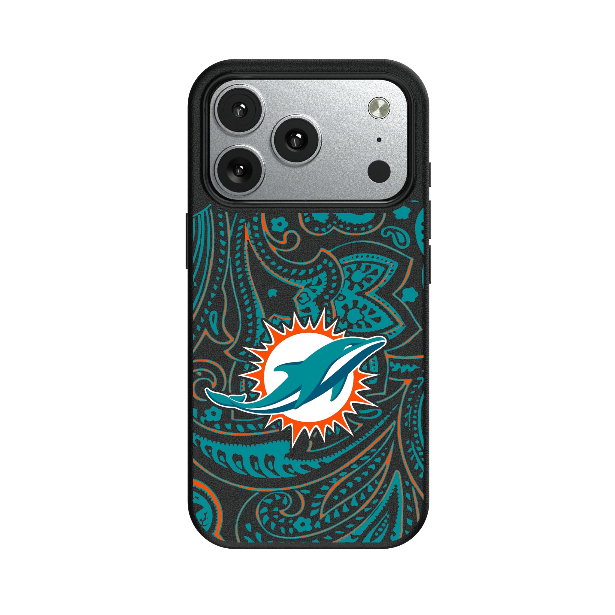 Miami Dolphins Paisley iPhone MagSafe Compatible Phone Case for Apple iPhone#Device_iPhone 17 Pro