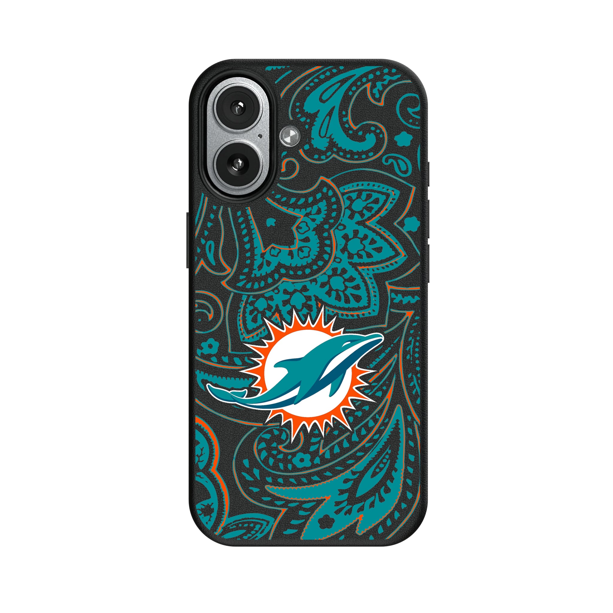 Miami Dolphins Paisley iPhone MagSafe Compatible Phone Case for Apple iPhone#Device_iPhone 17