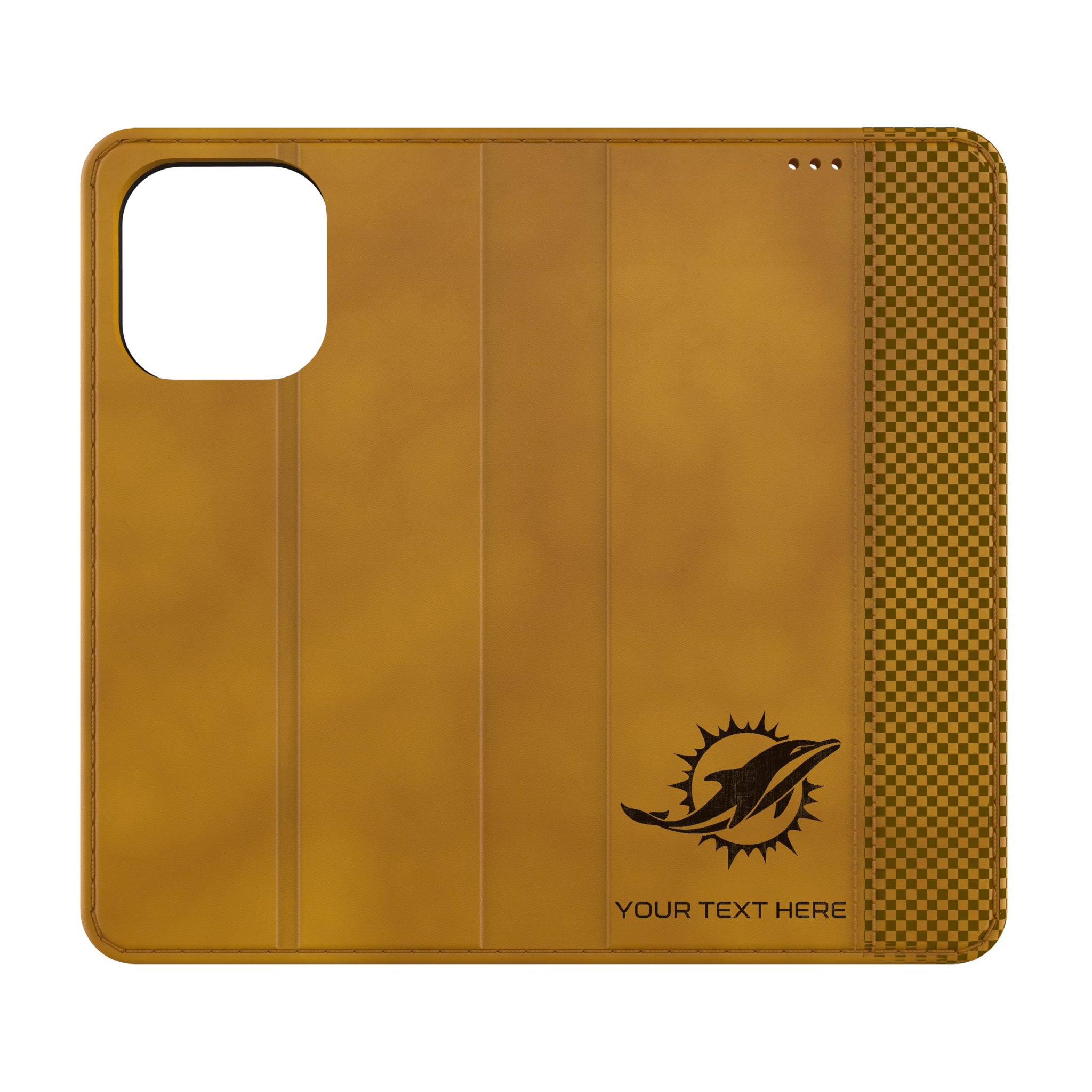 Miami Dolphins Personalized Burn iPhone Folio Phone Case for Apple iPhone