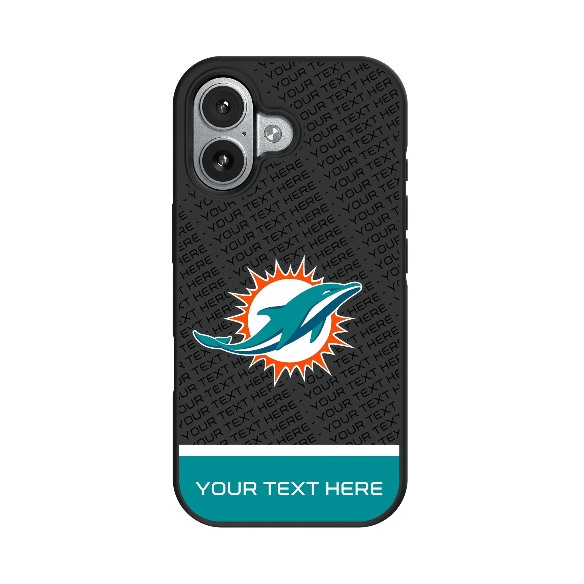 Miami Dolphins Personalized EndZone Plus iPhone Bump Phone Case for Apple iPhone#Device_iPhone 17
