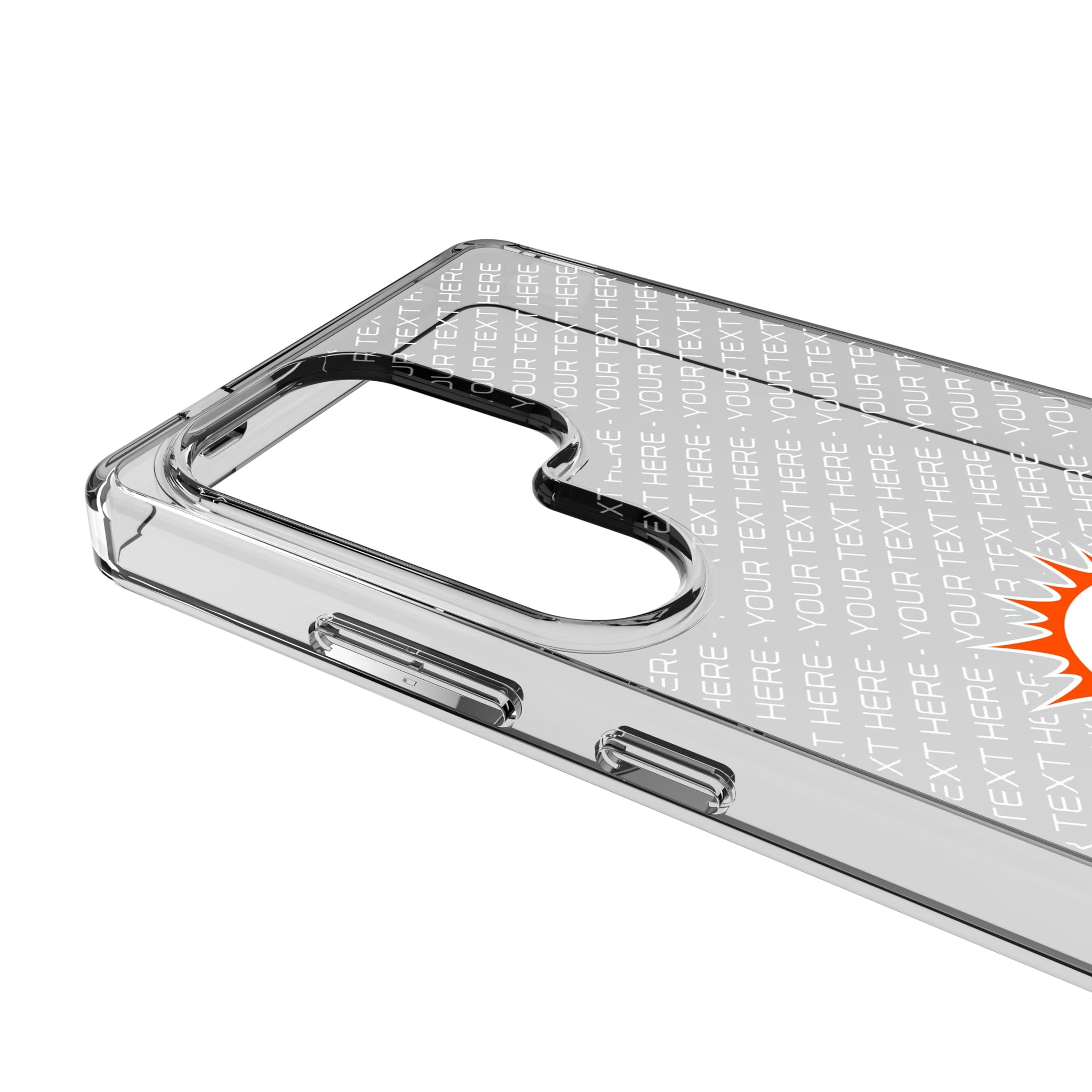 Miami Dolphins Personalized EndZone Plus Galaxy Clear Phone Case for Samsung Galaxy - Detail