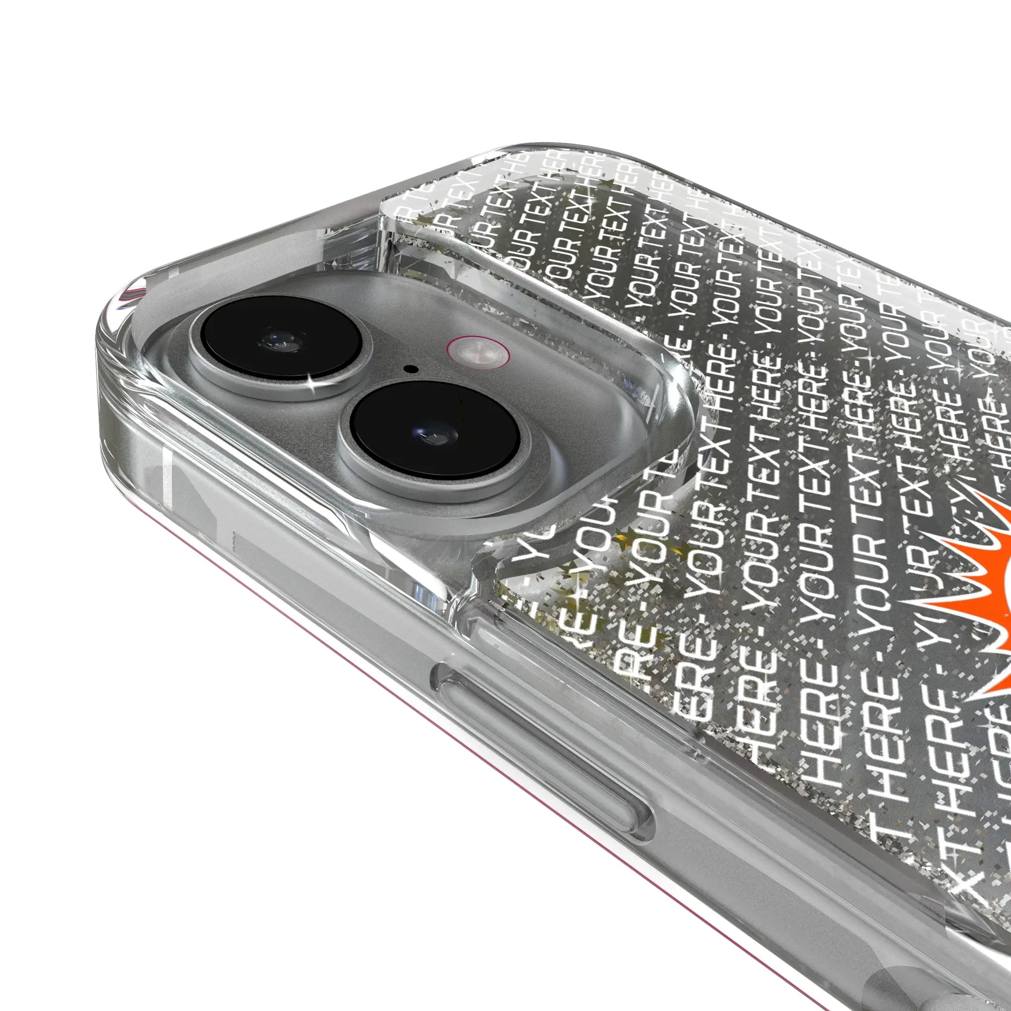 Miami Dolphins Personalized EndZone Plus iPhone Glitter Phone Case for Apple iPhone - Detail
