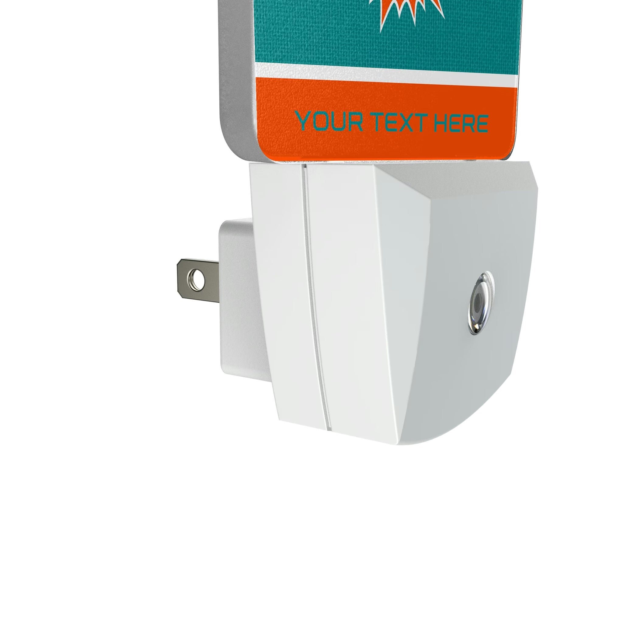 Miami Dolphins Personalized Endzone Solid Night Light 2-Pack - Detail