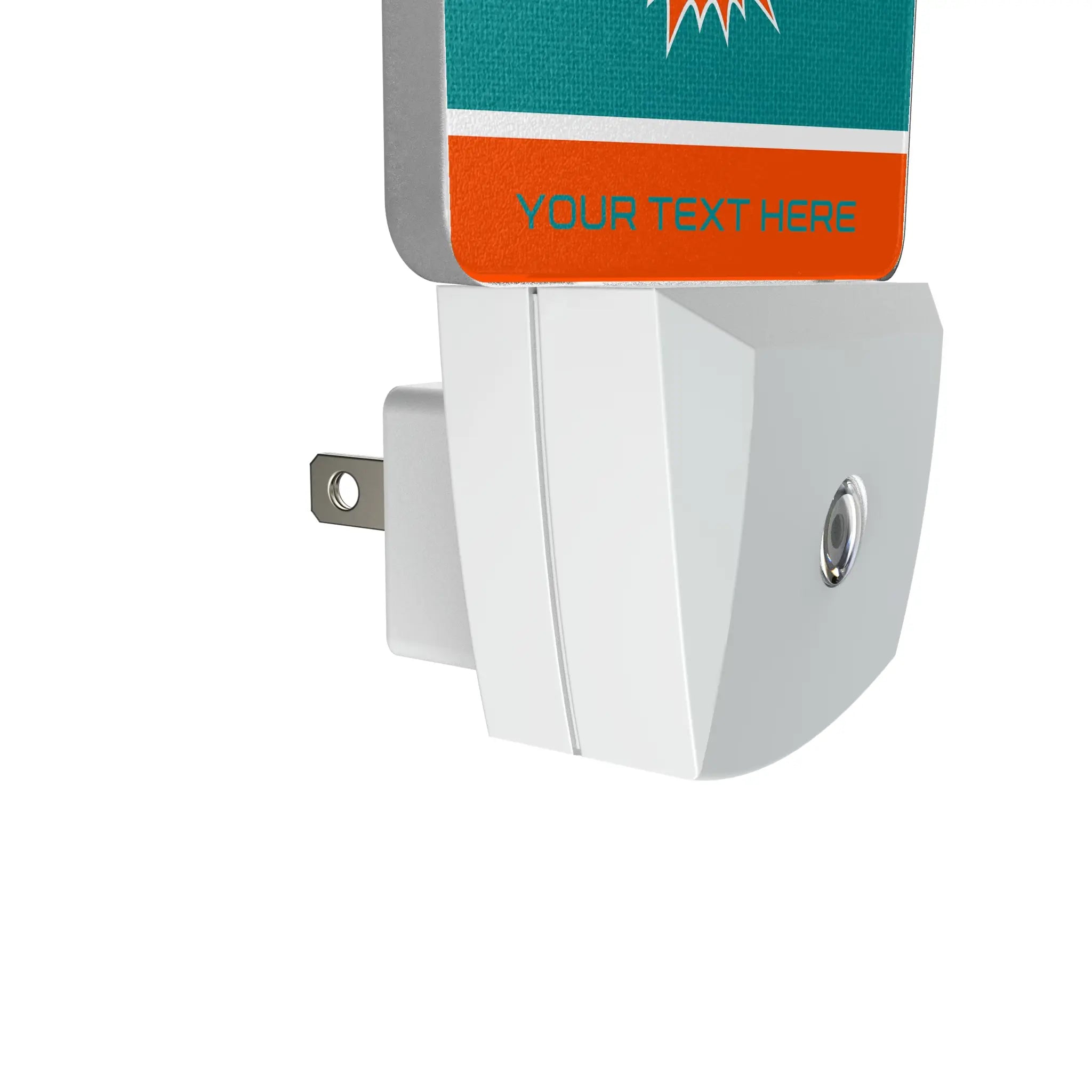 Miami Dolphins Personalized Endzone Solid Night Light 2-Pack - Detail