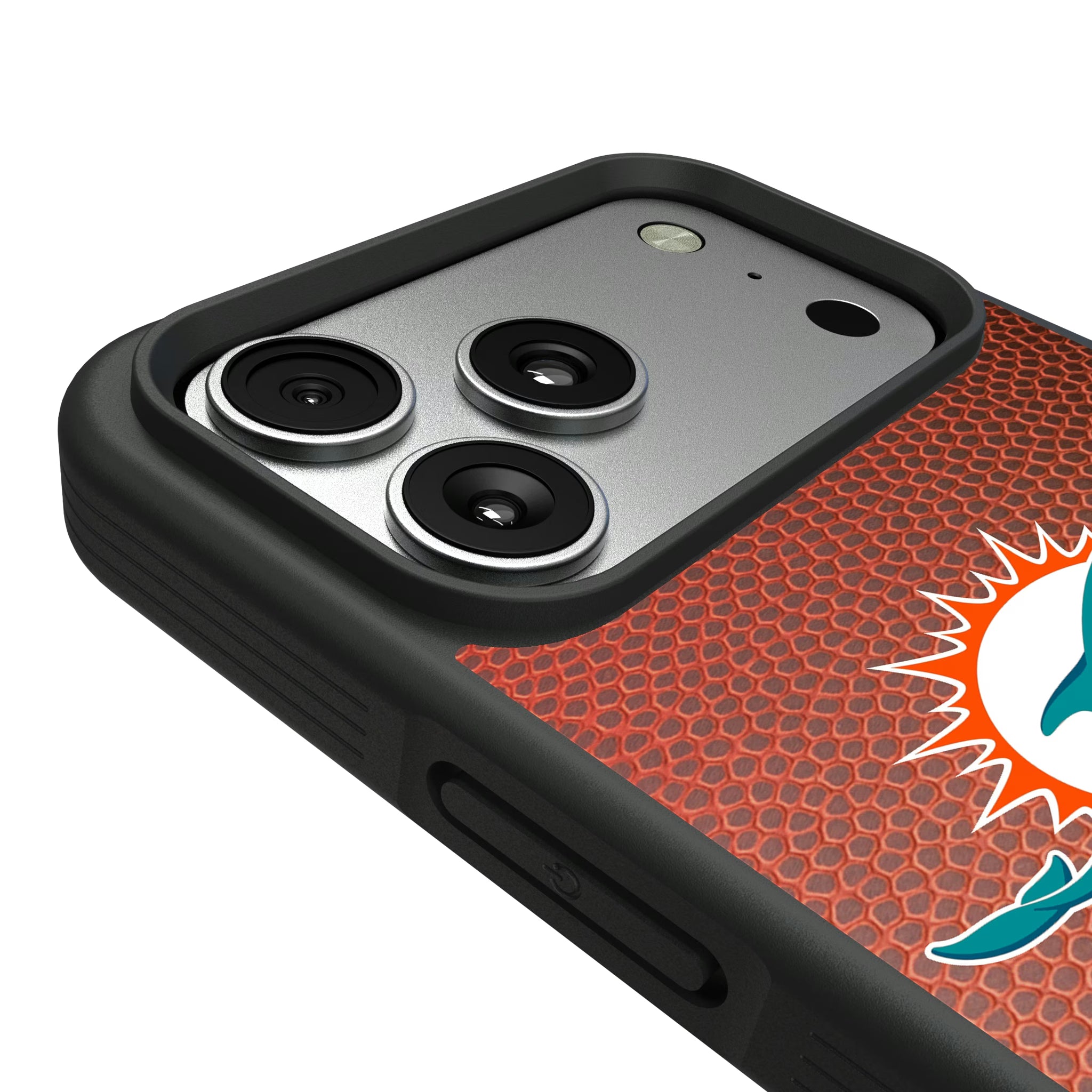 Miami Dolphins Personalized Football iPhone Bump Phone Case for Apple iPhone - Detail#Device_iPhone 17 Pro Max