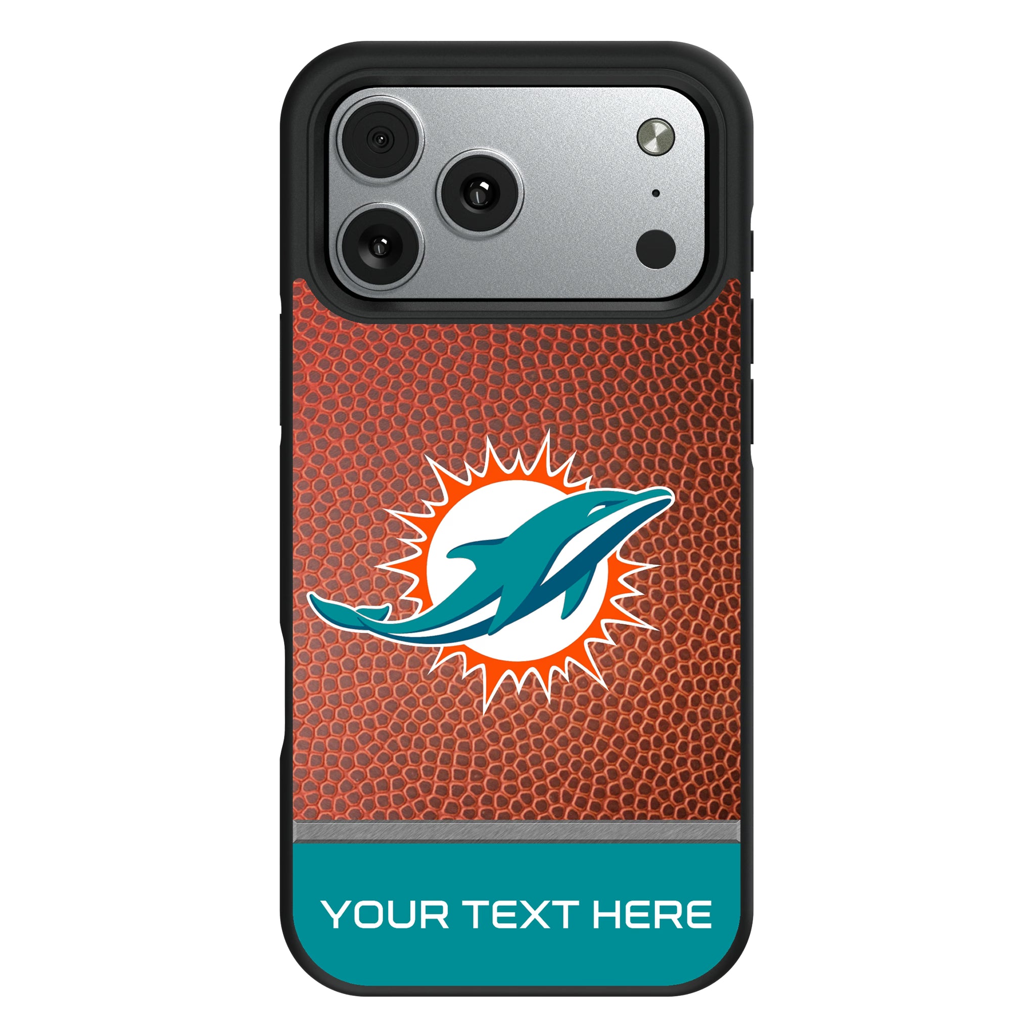 Miami Dolphins Personalized Football iPhone Bump Phone Case for Apple iPhone#Device_iPhone 17 Pro Max