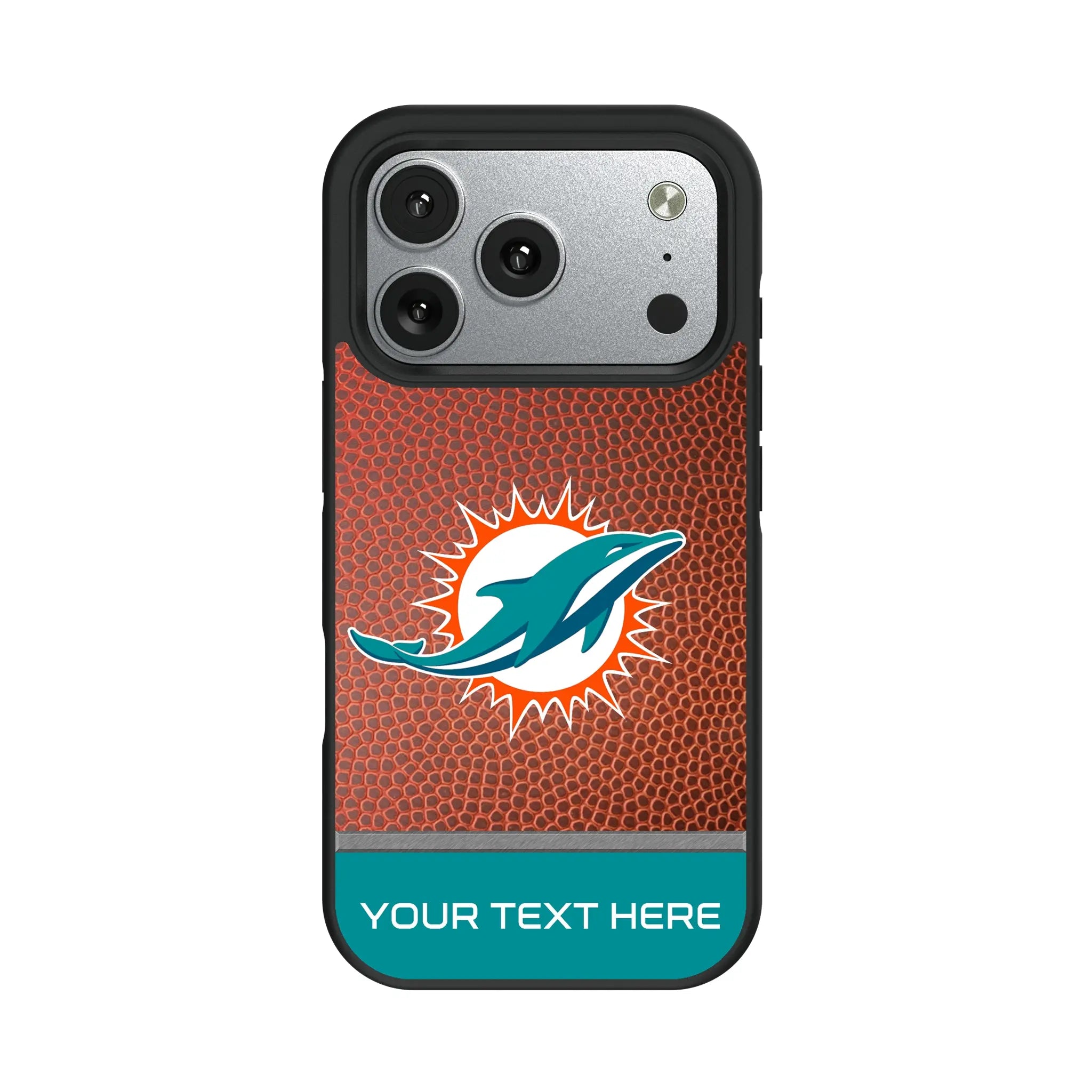 Miami Dolphins Personalized Football iPhone Bump Phone Case for Apple iPhone#Device_iPhone 17 Pro