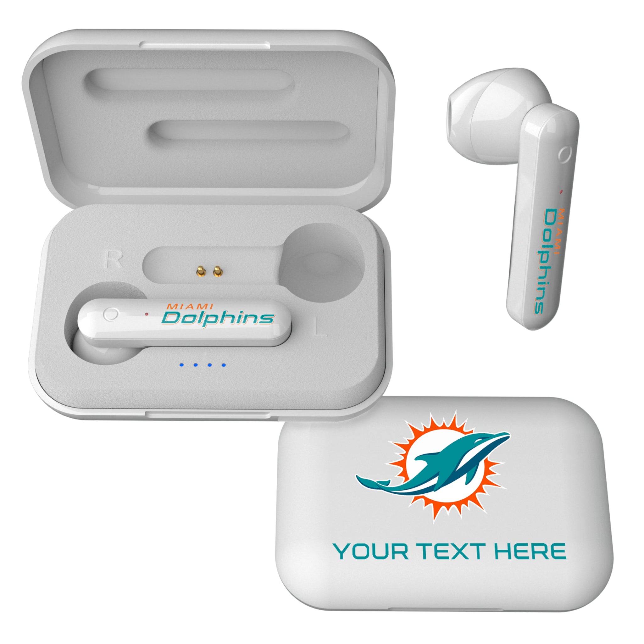 Miami Dolphins Personalized Insignia Wireless TWS Earbuds