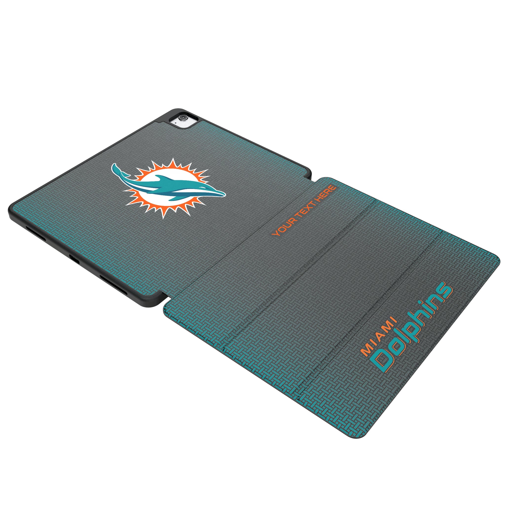Miami Dolphins Personalized Linen iPad Tablet Case for Apple iPad