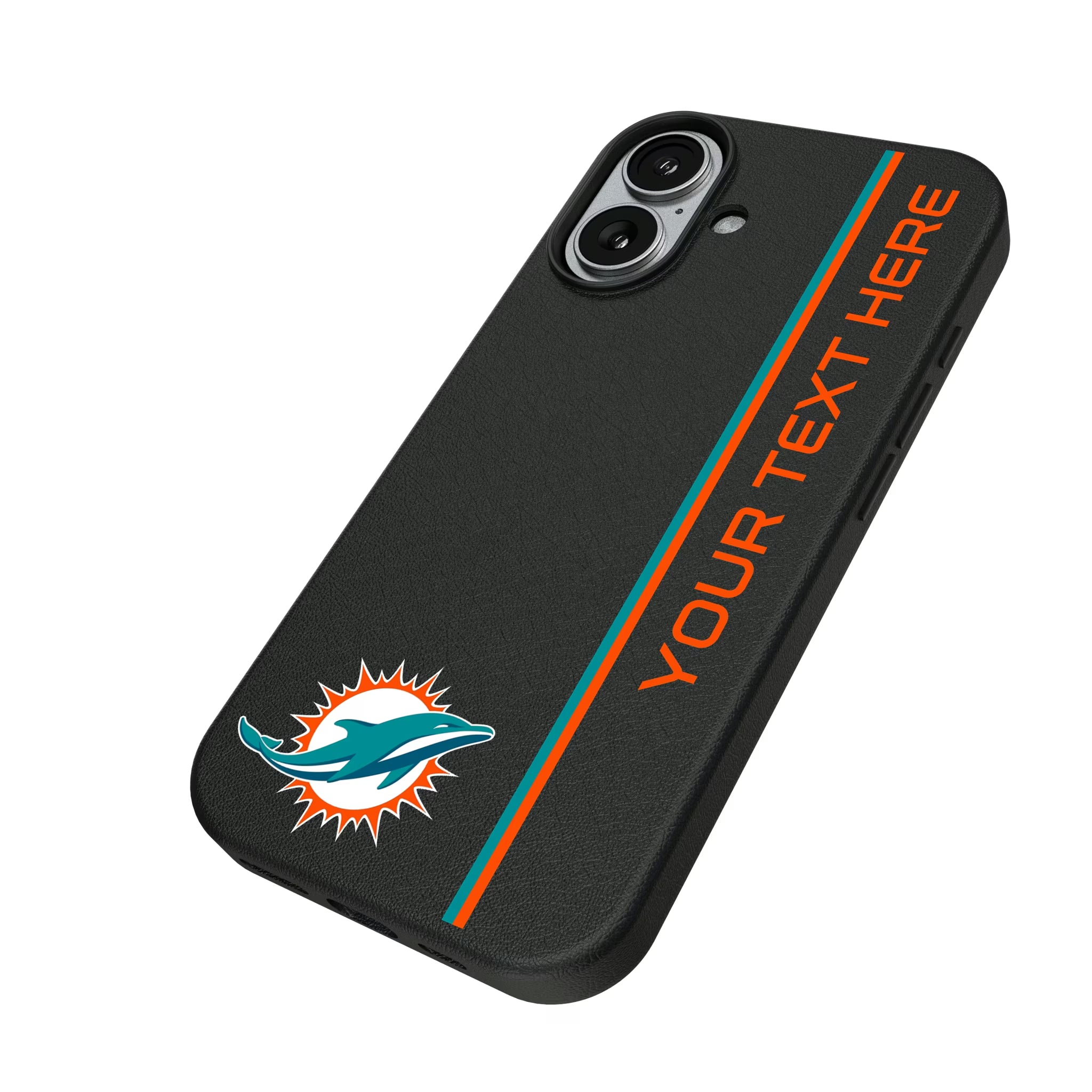Miami Dolphins Personalized Sidebard iPhone MagSafe Compatible Phone Case for Apple iPhone - Isometric View#Device_iPhone 17