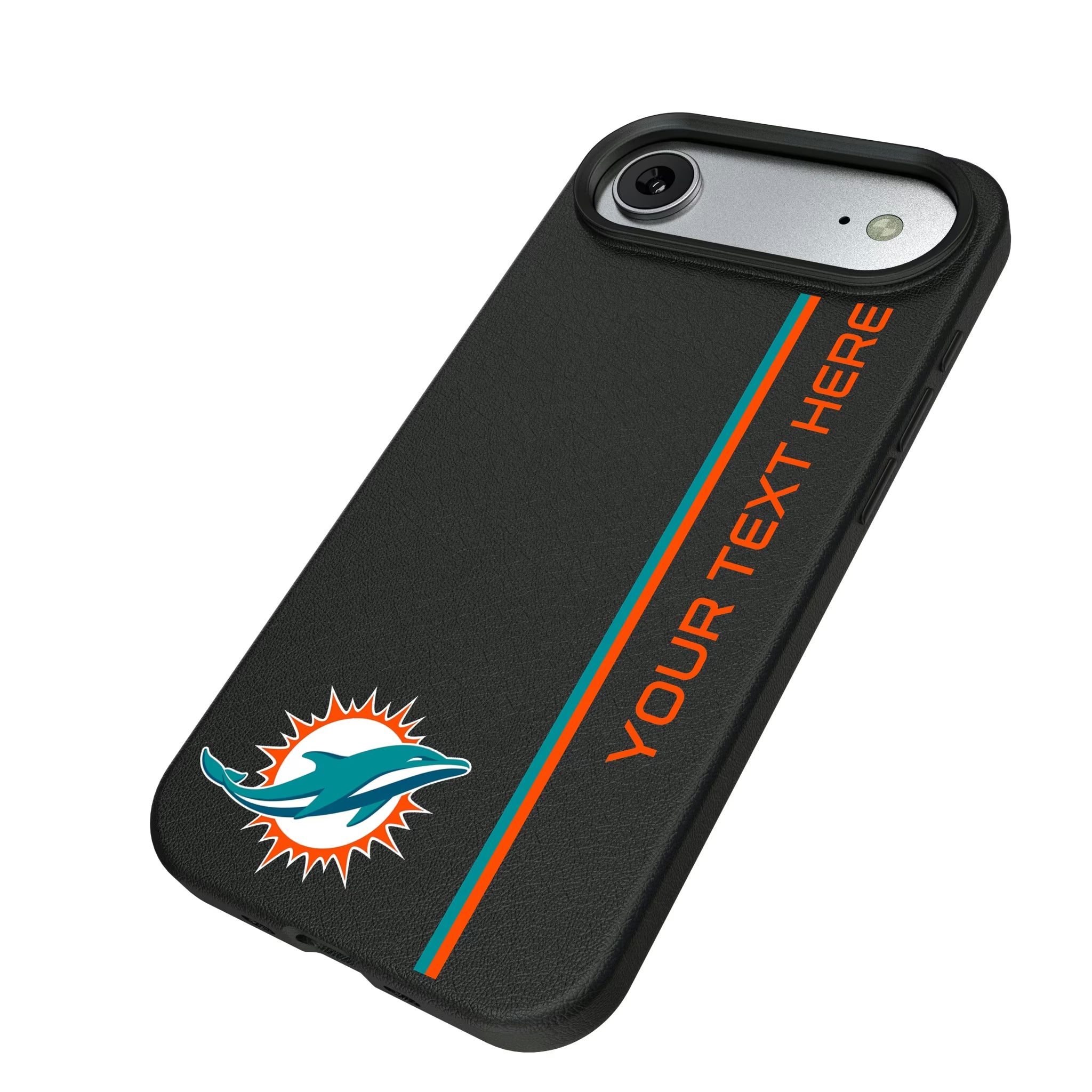 Miami Dolphins Personalized Sidebard iPhone MagSafe Compatible Phone Case for Apple iPhone - Isometric View#Device_iPhone Air
