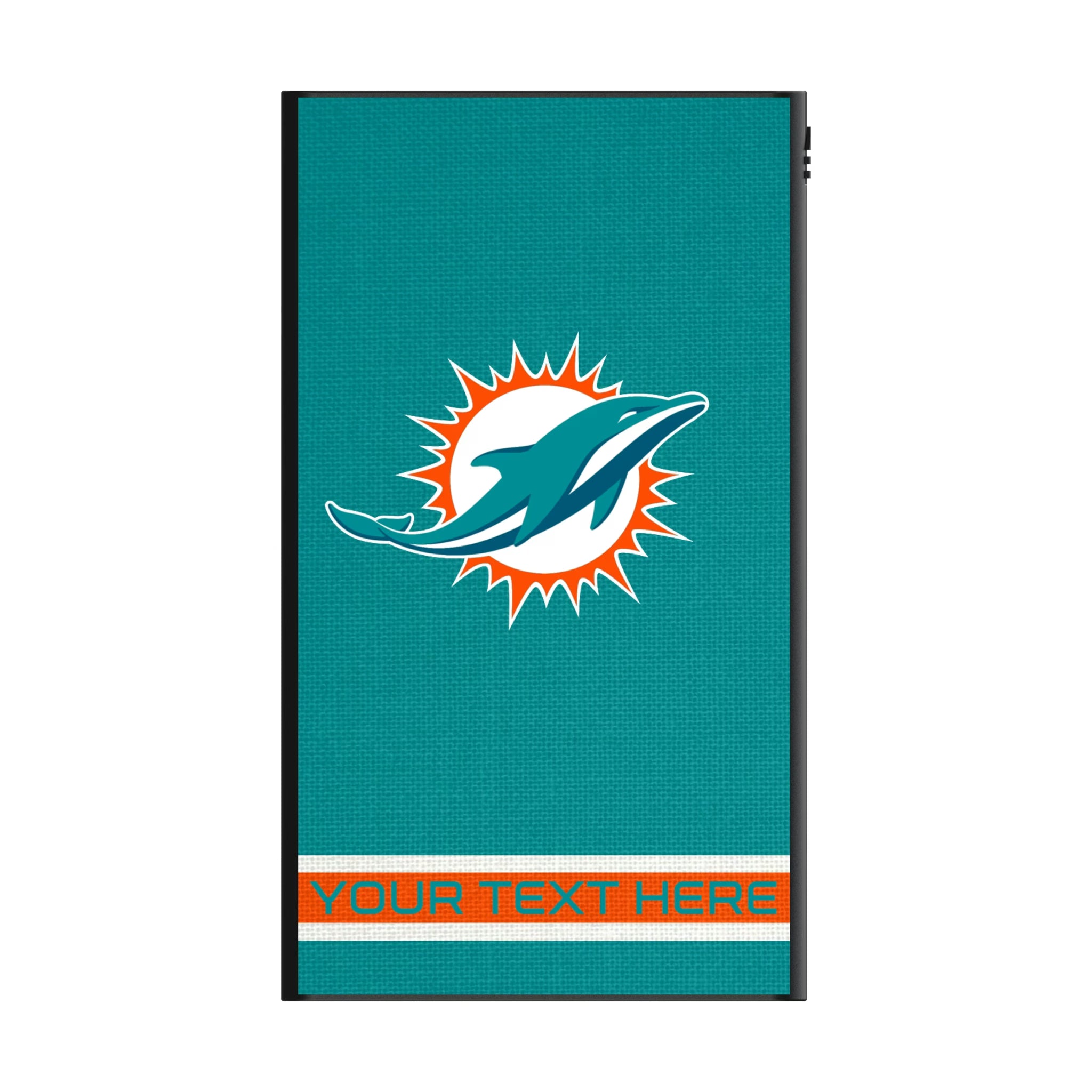 Miami Dolphins Personalized Stripe 5000mAh Flat Powerbank