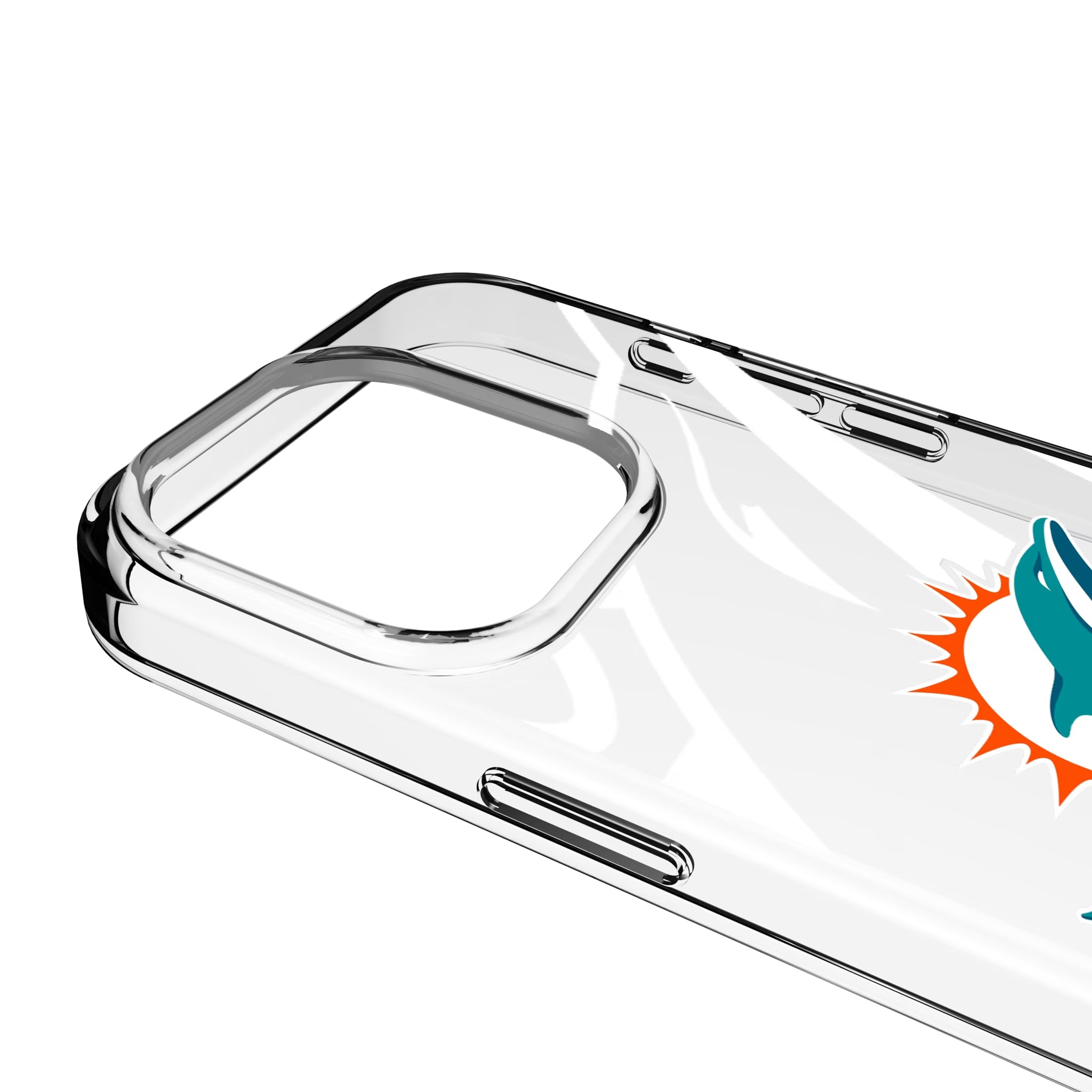 Miami Dolphins Personalized Tilt iPhone Clear Phone Case for Apple iPhone - Detail