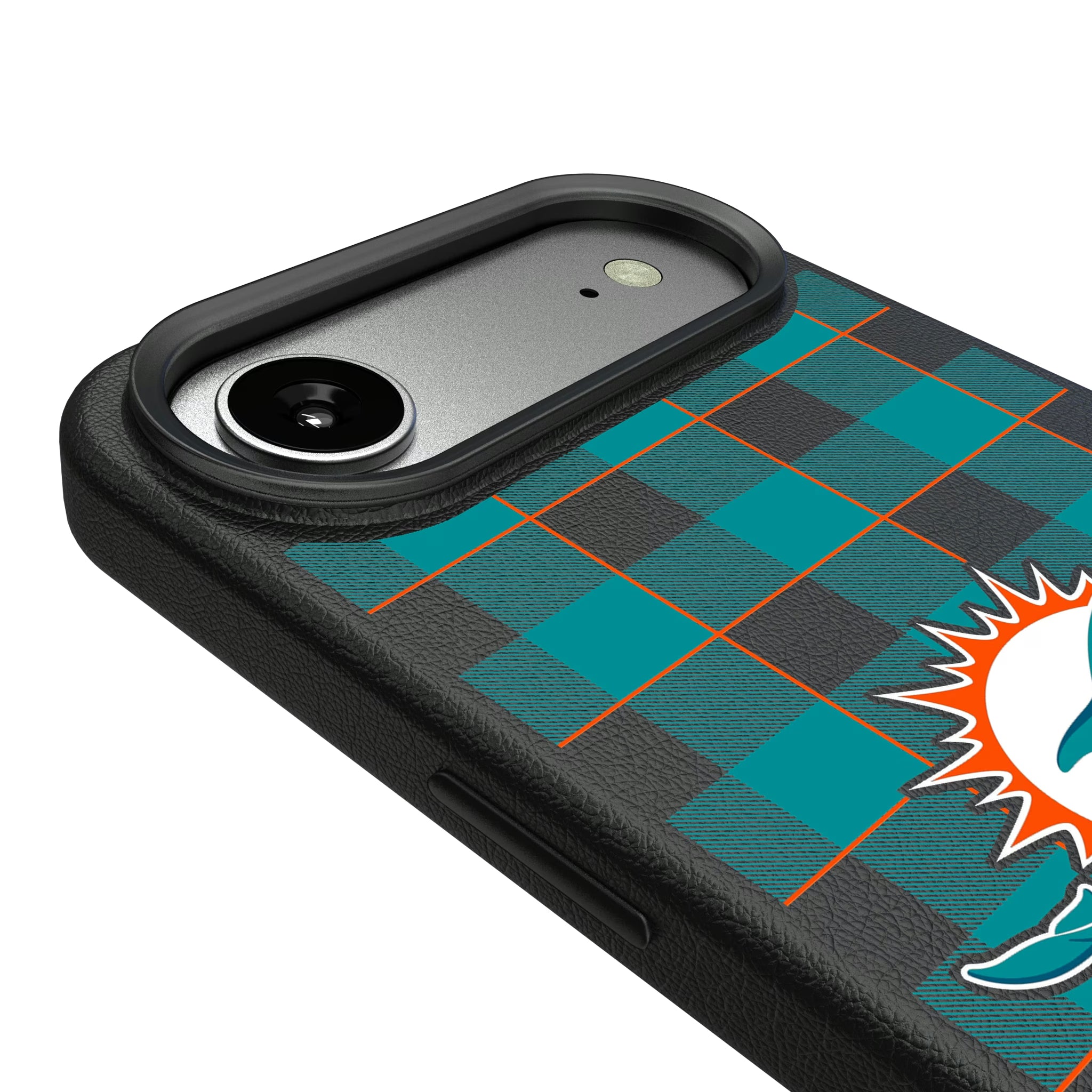 Miami Dolphins Plaid iPhone MagSafe Compatible Phone Case for Apple iPhone - Detail#Device_iPhone Air