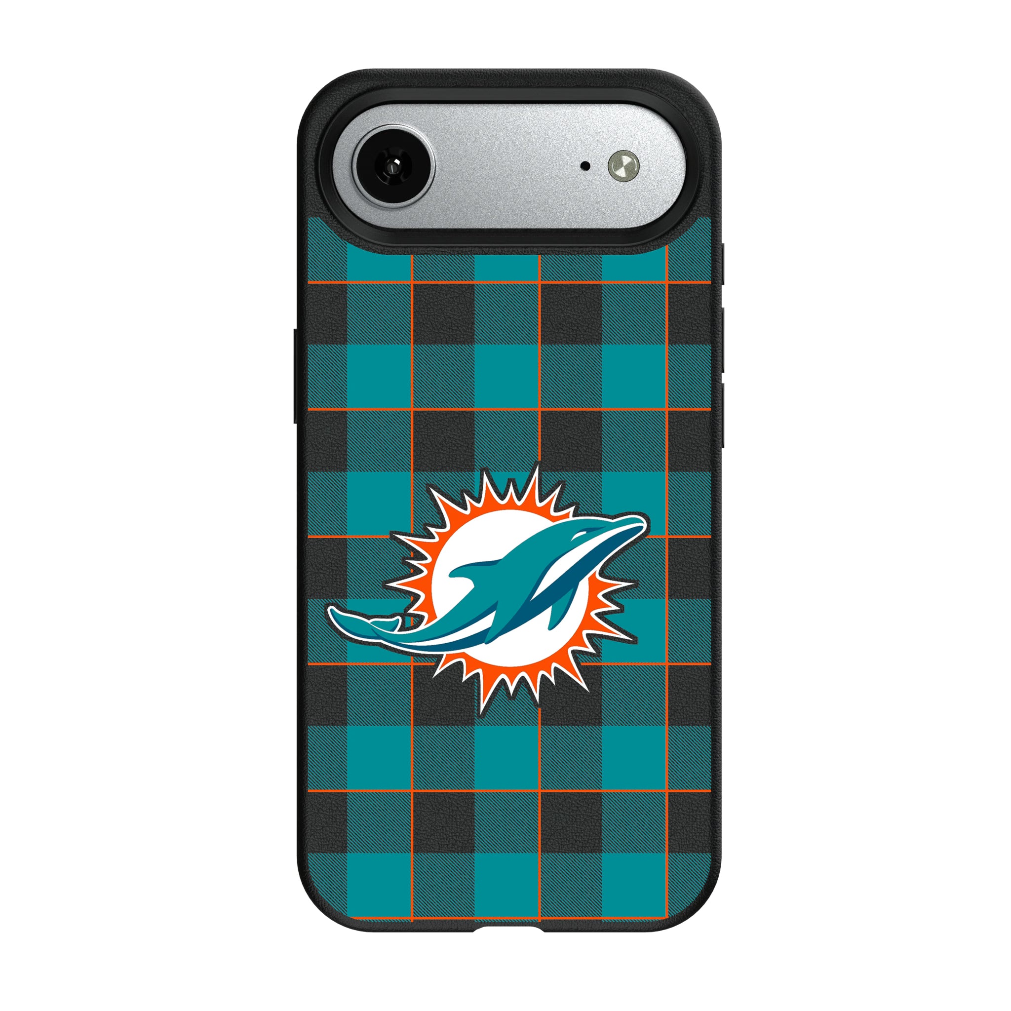 Miami Dolphins Plaid iPhone MagSafe Compatible Phone Case for Apple iPhone#Device_iPhone Air