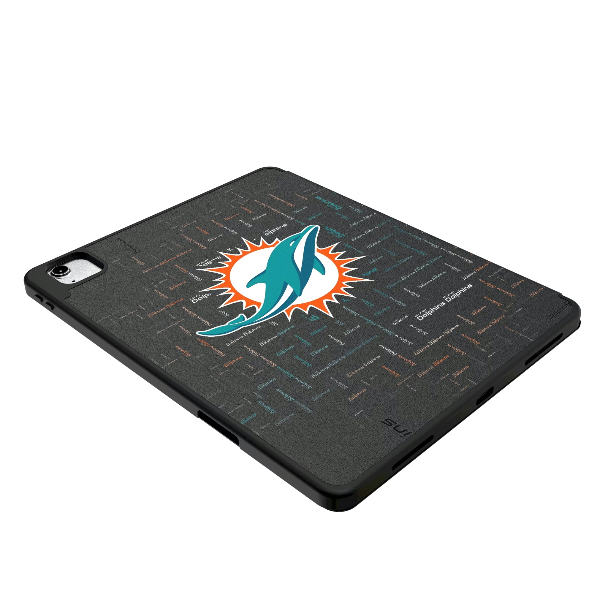 Miami Dolphins Quadtile iPad Tablet Case for Apple iPad - Isometric View