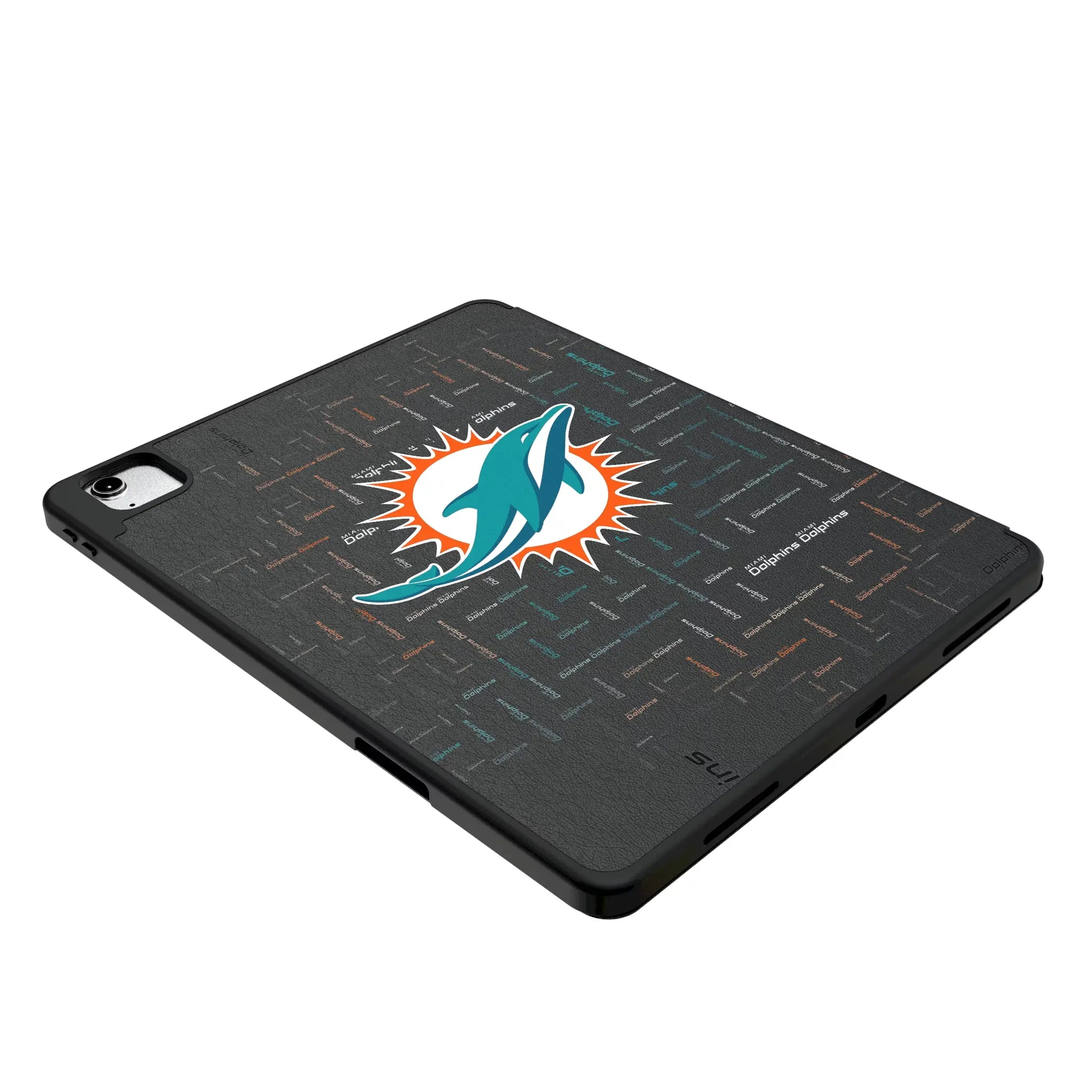 Miami Dolphins Quadtile iPad Tablet Case for Apple iPad - Isometric View