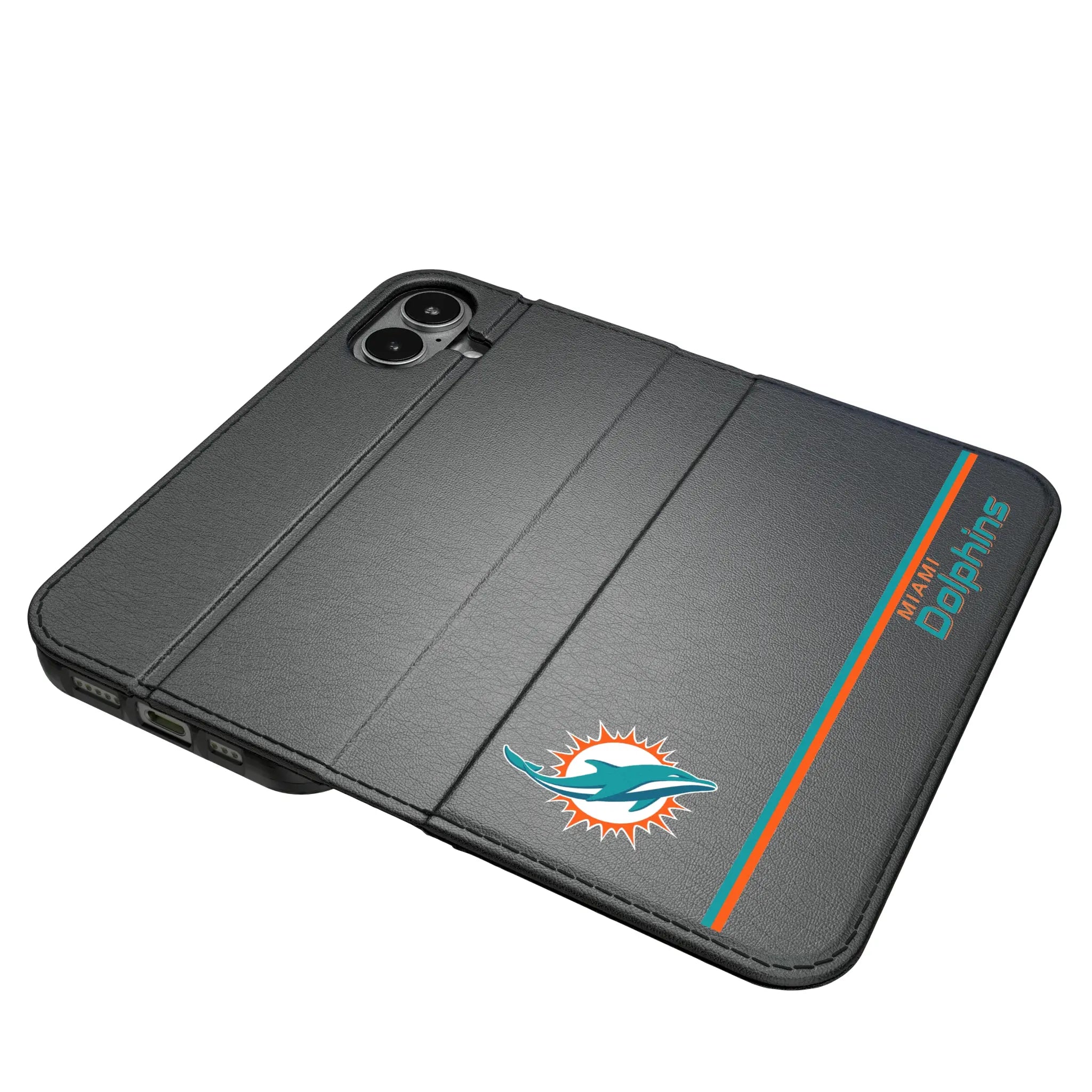 Miami Dolphins Sidebar iPhone Folio Phone Case for Apple iPhone#Device_iPhone 17