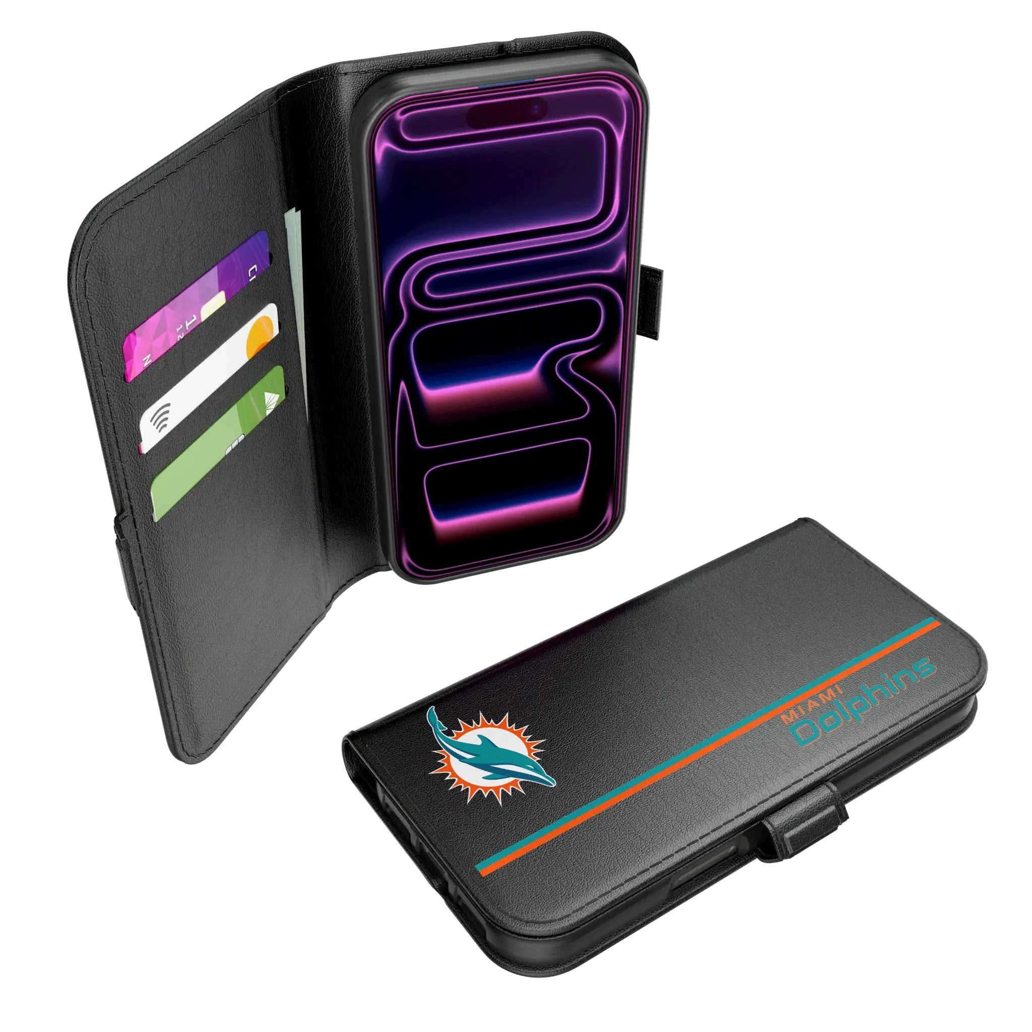 Miami Dolphins Sidebar iPhone Folio Phone Case for Apple iPhone#Device_iPhone 17 Pro