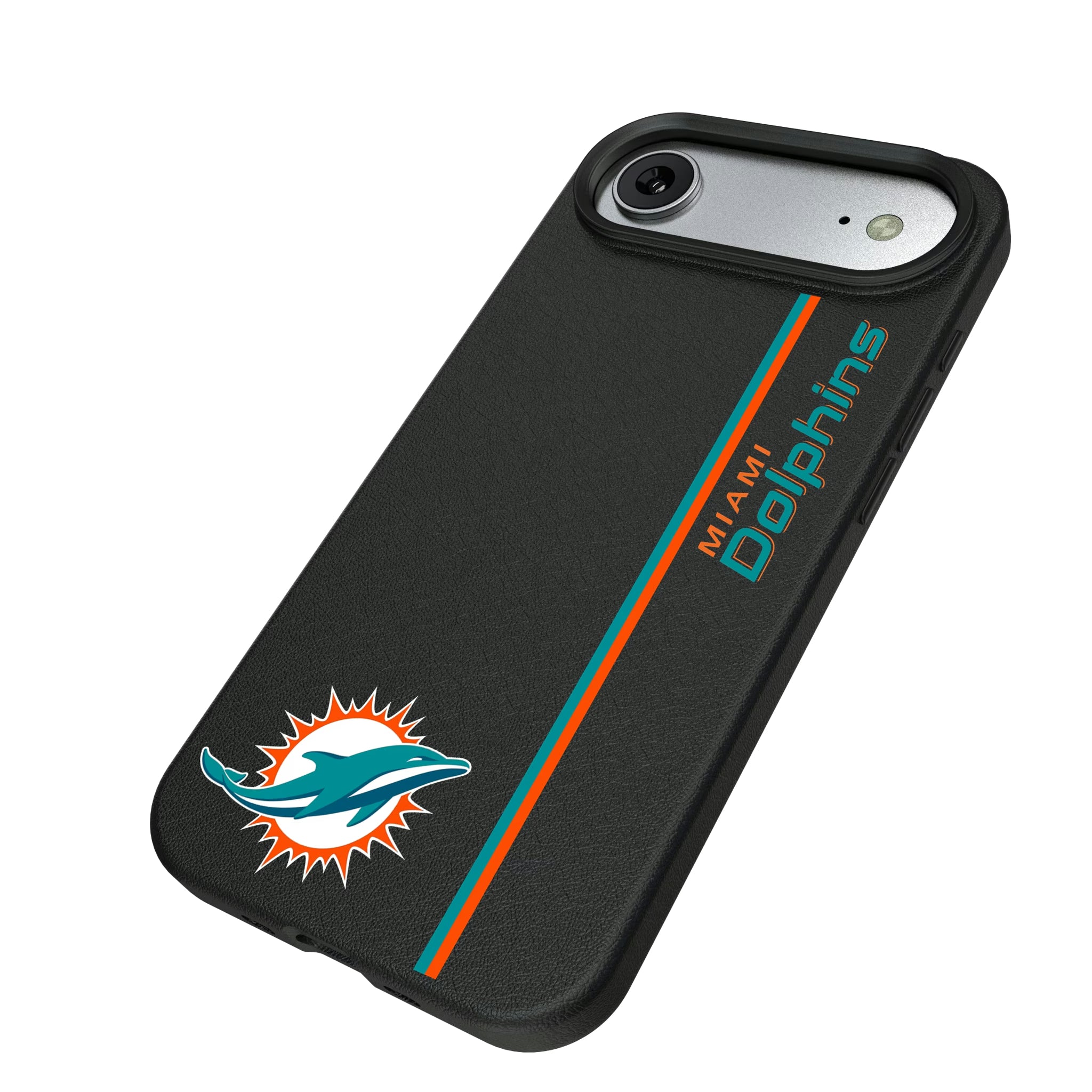 Miami Dolphins Sidebar iPhone MagSafe Compatible Phone Case for Apple iPhone - Isometric View#Device_iPhone Air