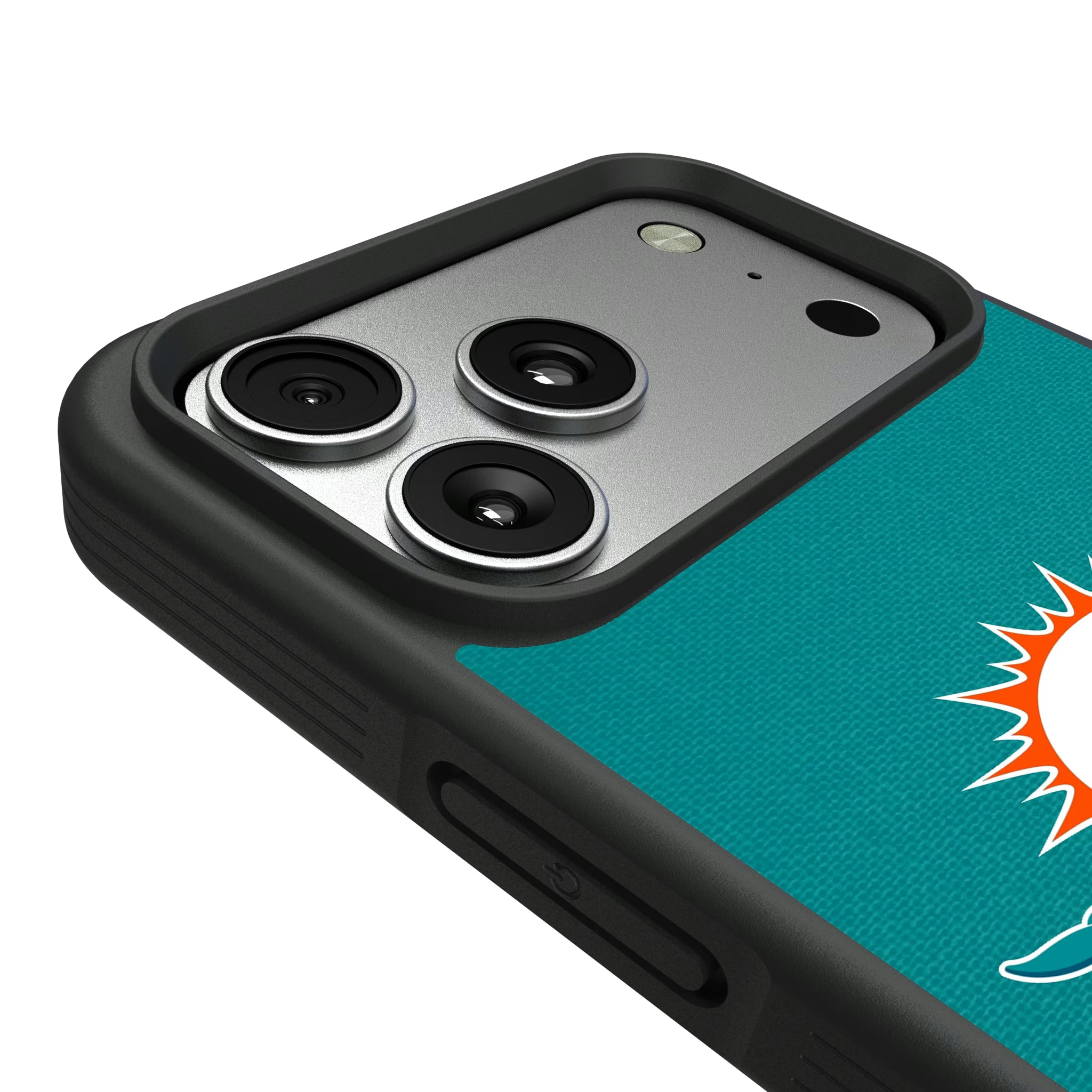 Miami Dolphins Stripe iPhone Bump Phone Case for Apple iPhone - Detail#Device_iPhone 17 Pro Max
