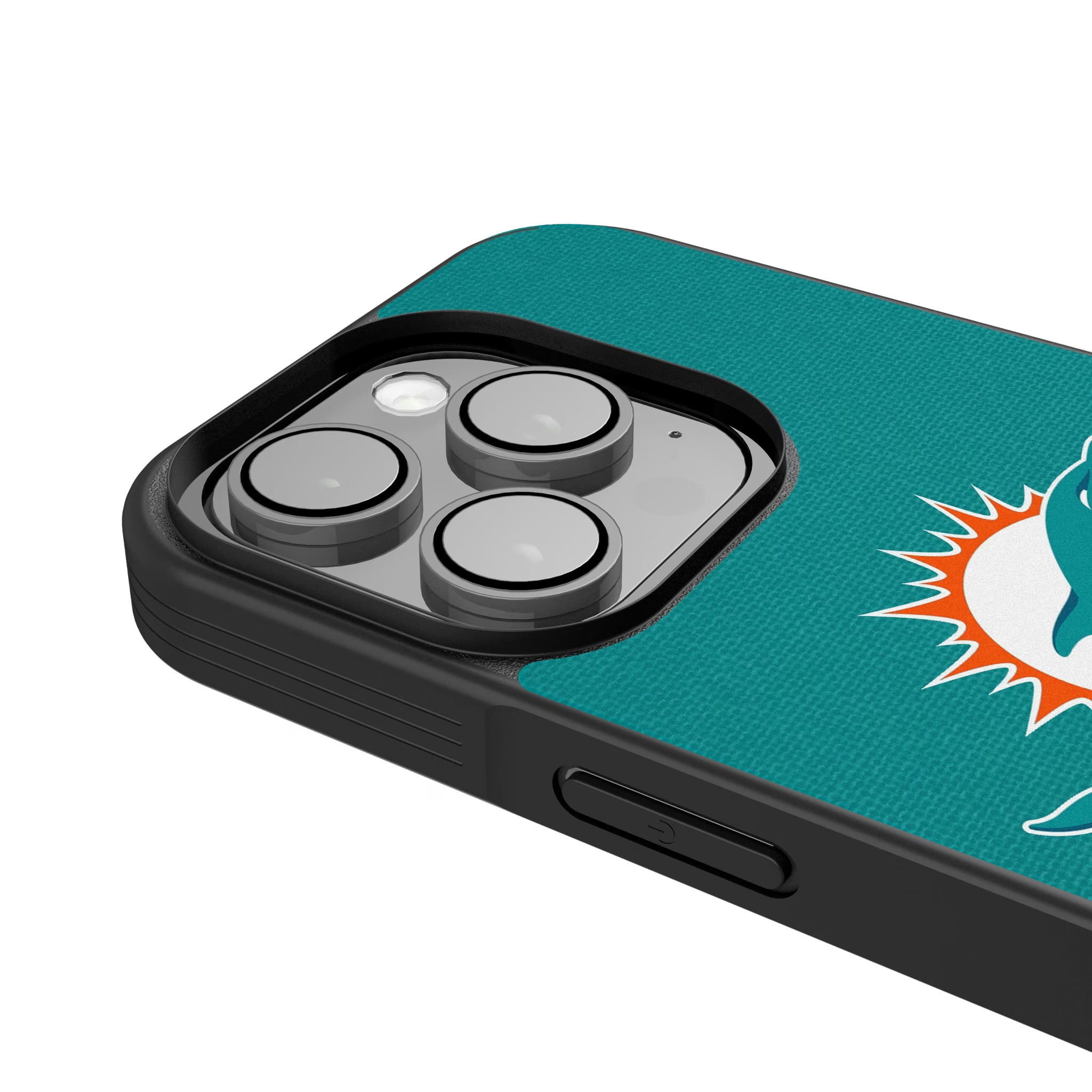 Miami Dolphins Stripe iPhone Bump Phone Case for Apple iPhone - Detail