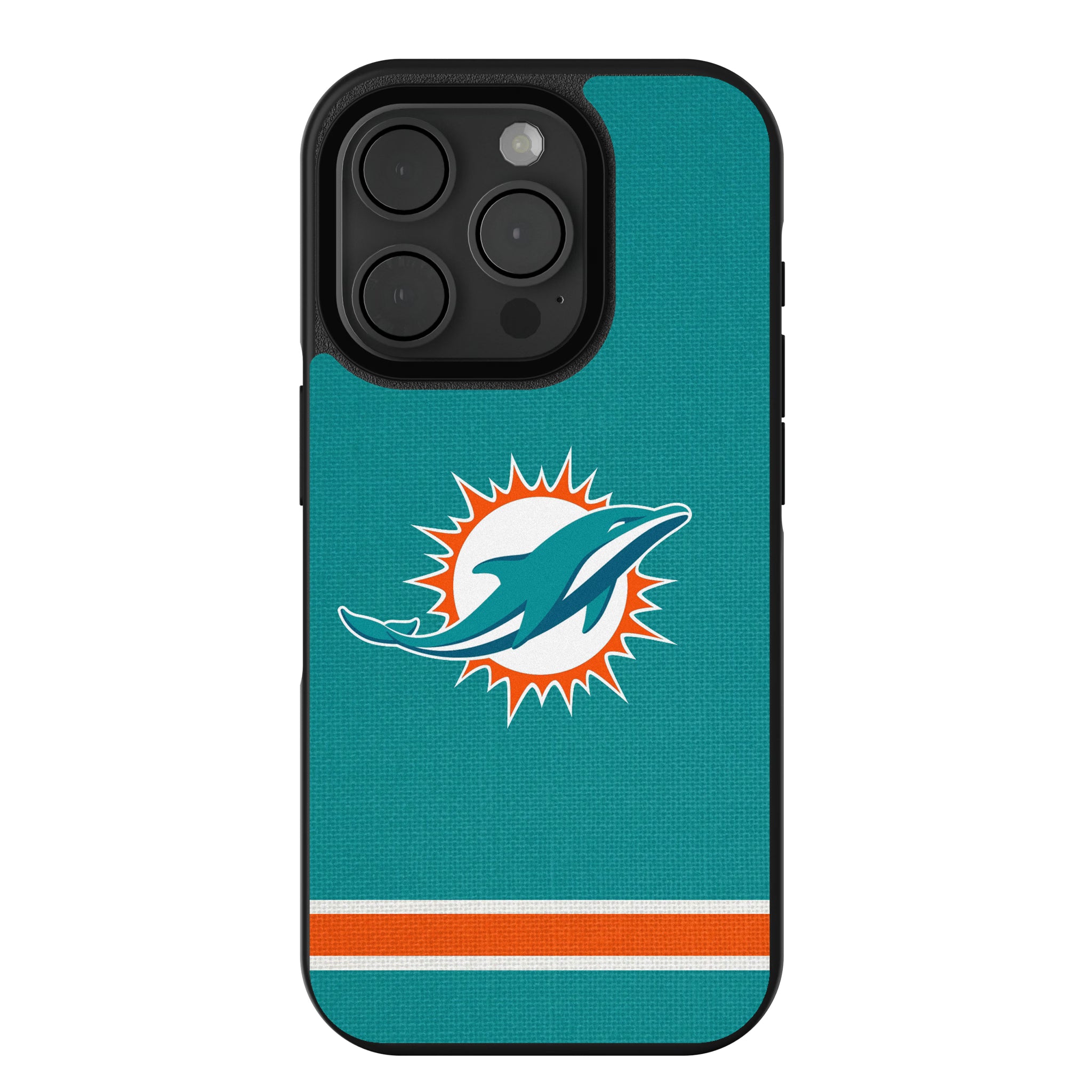 Miami Dolphins Stripe iPhone Bump Phone Case for Apple iPhone
