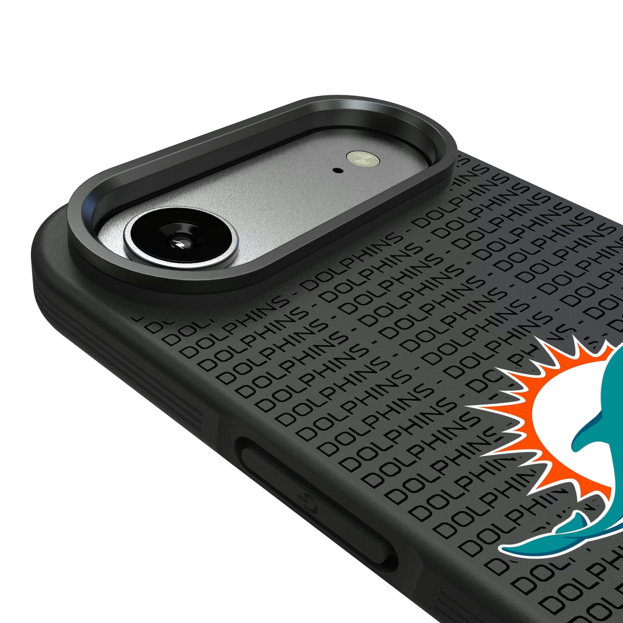 Miami Dolphins Text Backdrop iPhone Bump Phone Case for Apple iPhone - Detail#Device_iPhone Air