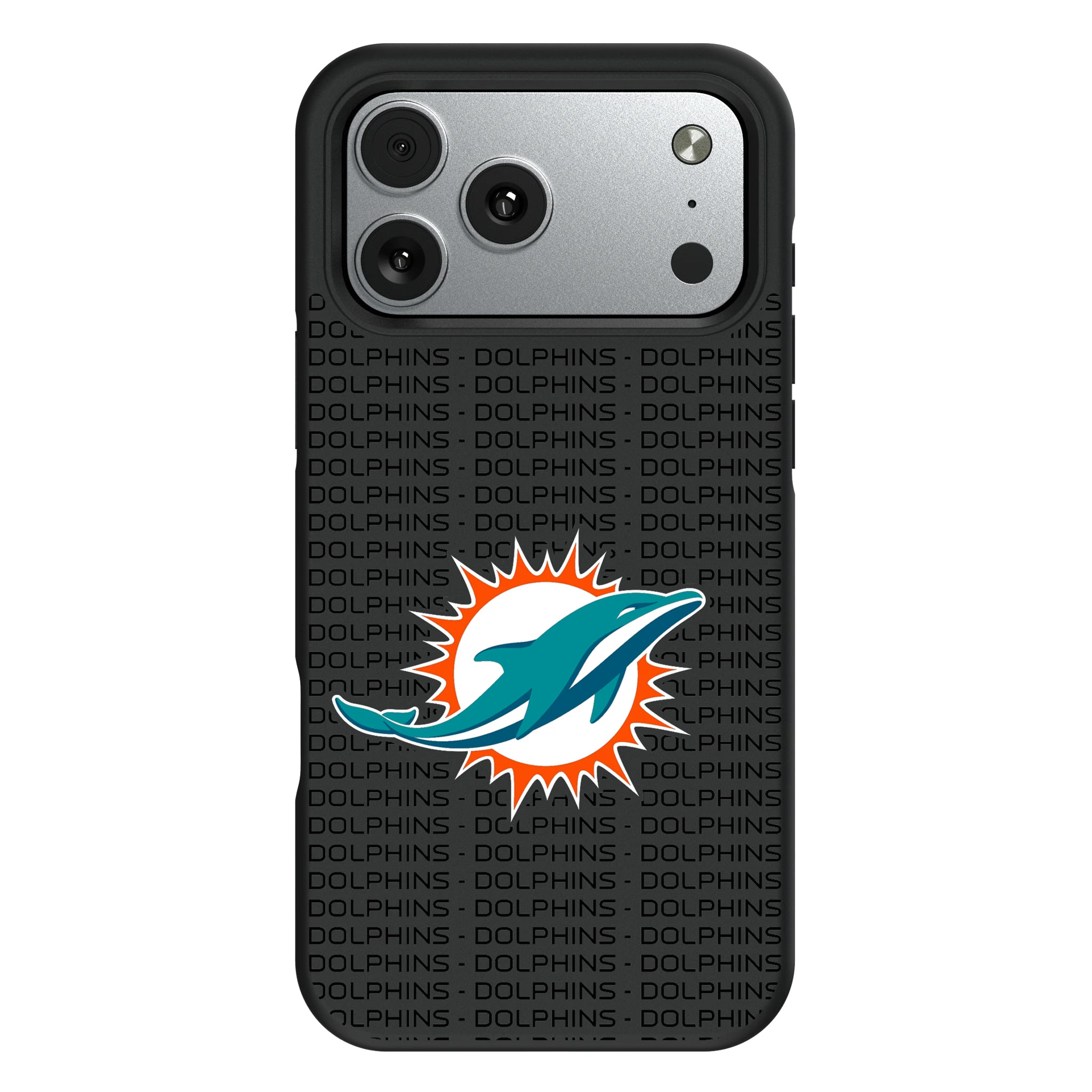 Miami Dolphins Text Backdrop iPhone Bump Phone Case for Apple iPhone#Device_iPhone 17 Pro Max