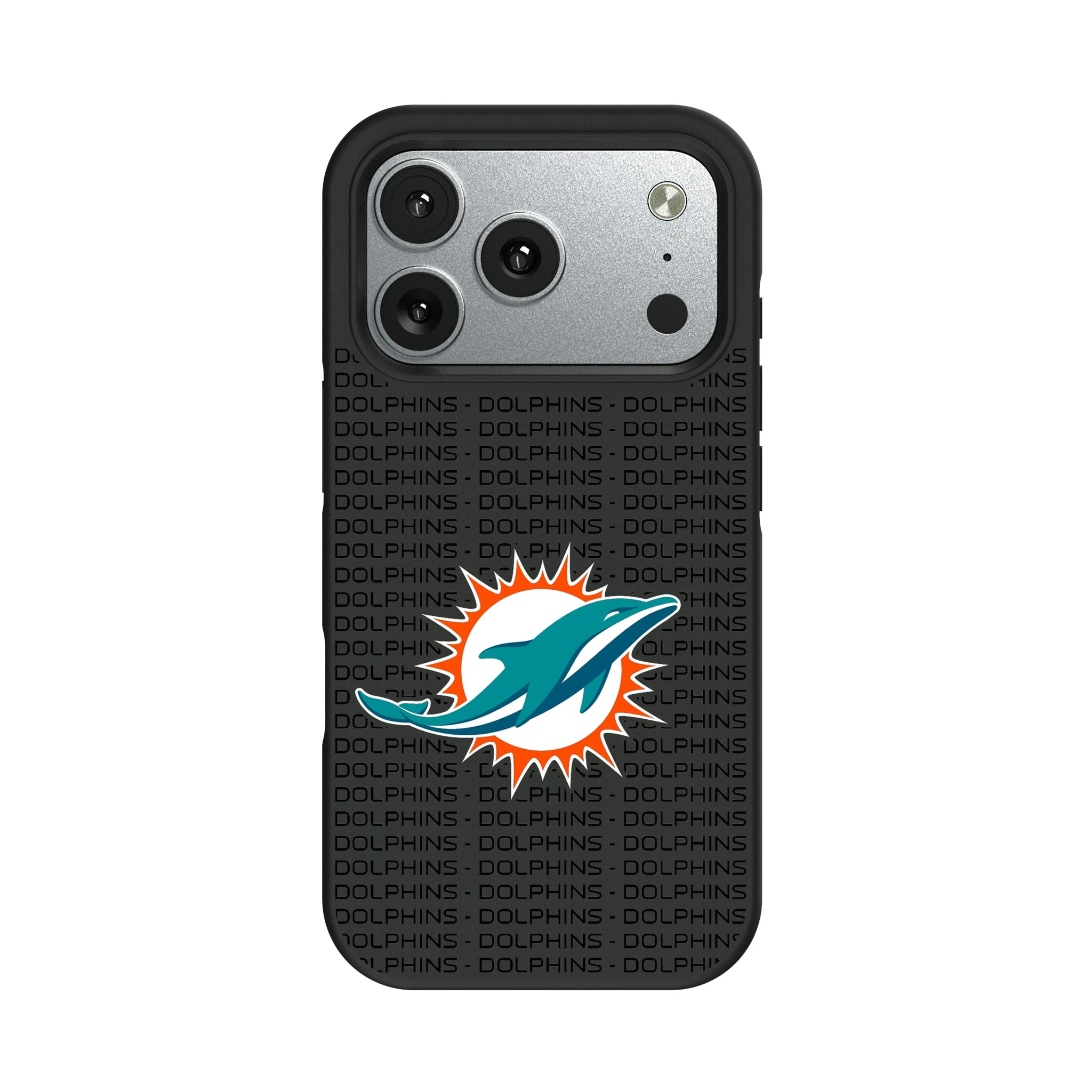 Miami Dolphins Text Backdrop iPhone Bump Phone Case for Apple iPhone#Device_iPhone 17 Pro