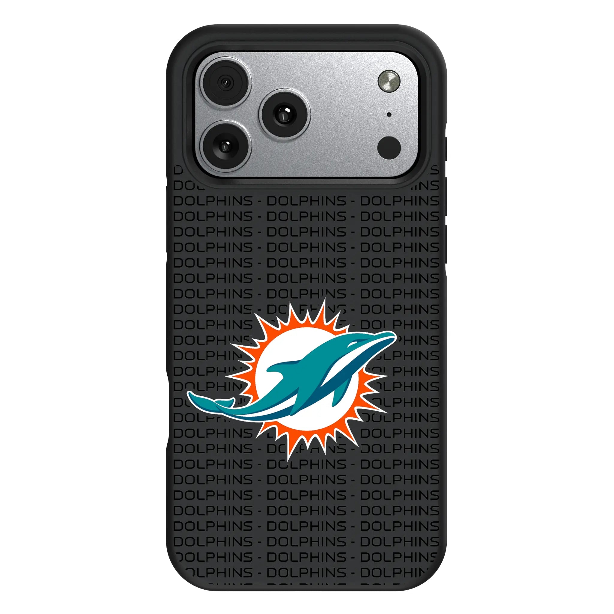 Miami Dolphins Text Backdrop iPhone Bump Phone Case for Apple iPhone#Device_iPhone 17 Pro Max