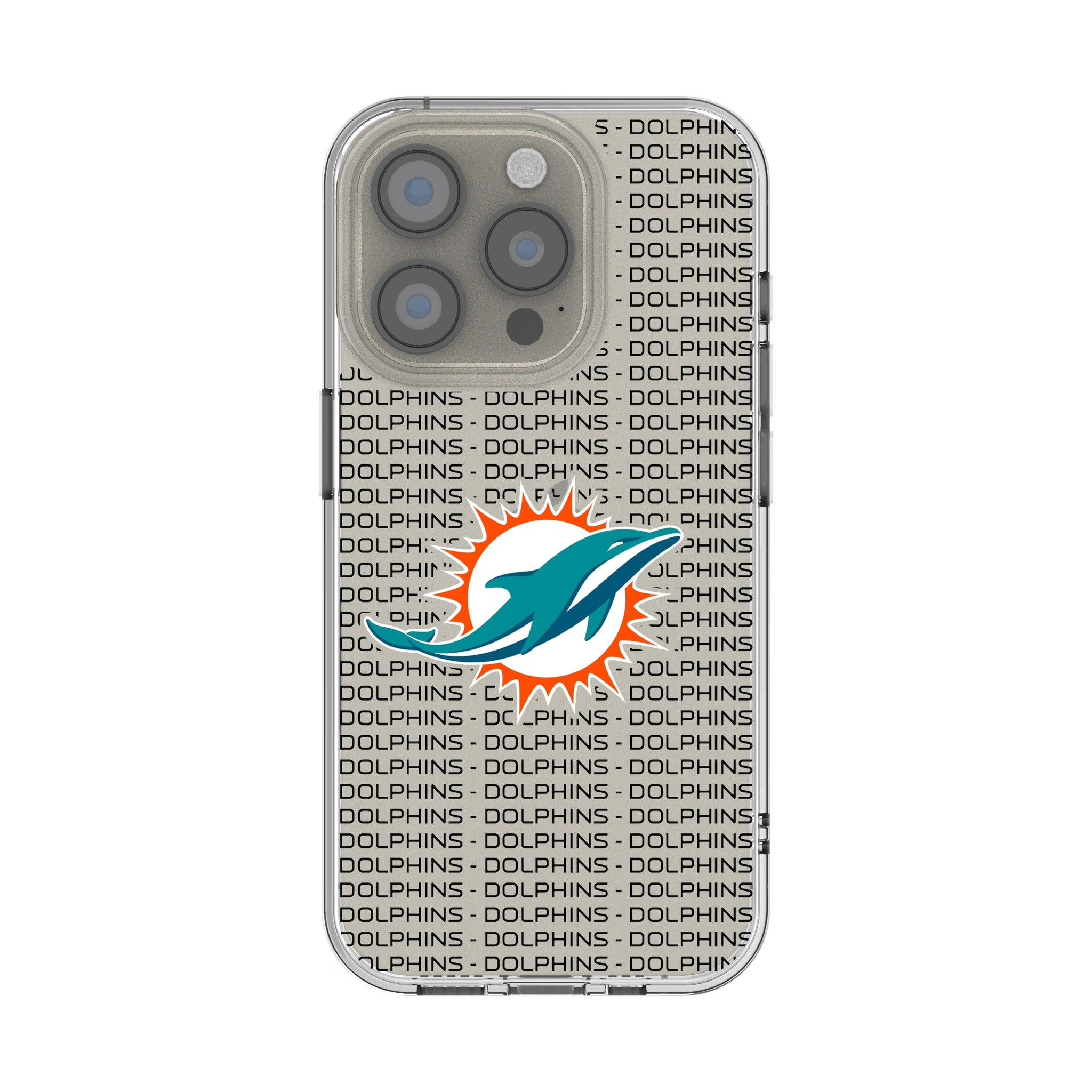 Miami Dolphins Text Backdrop iPhone Clear Phone Case for Apple iPhone