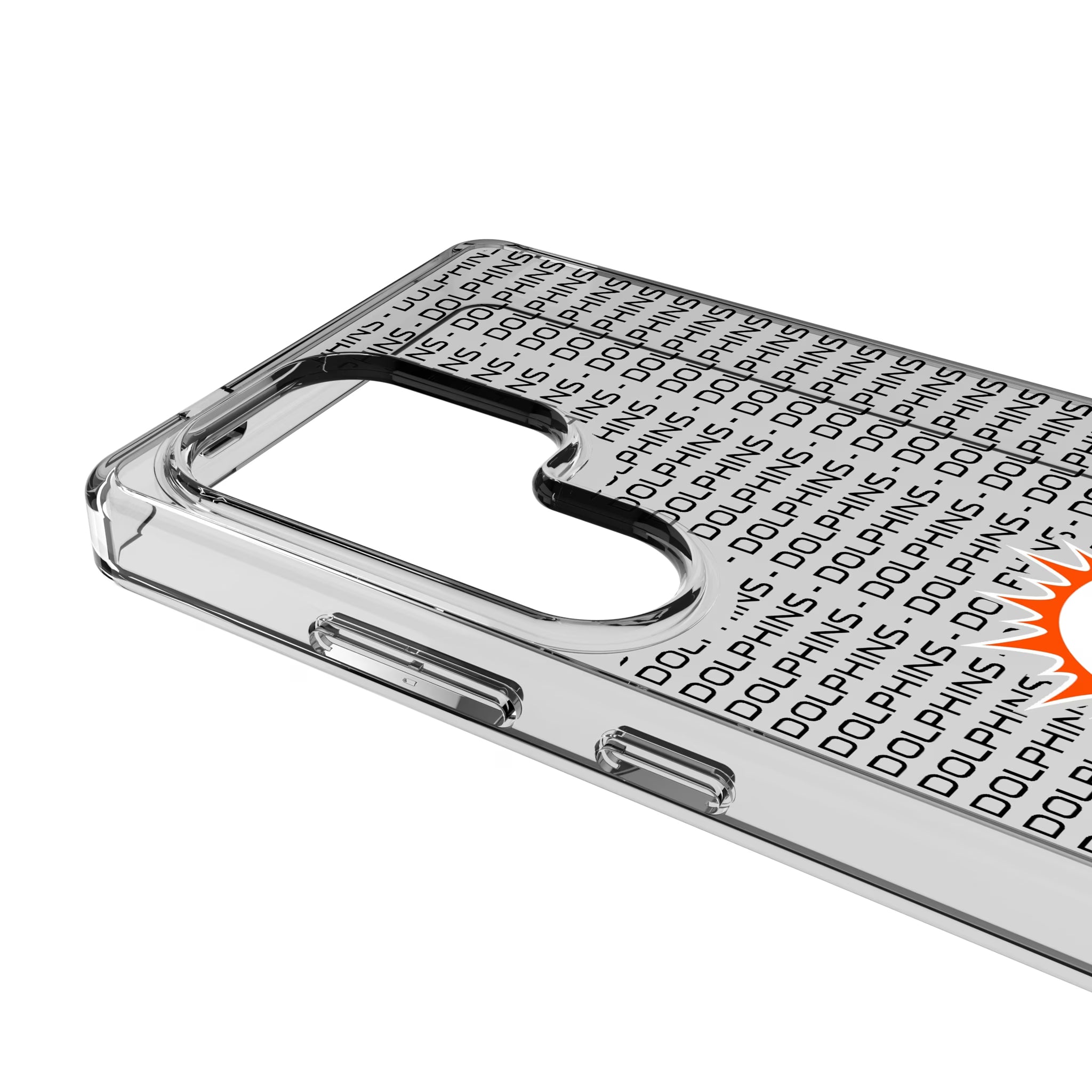 Miami Dolphins Text Backdrop Galaxy Clear Phone Case for Samsung Galaxy - Detail