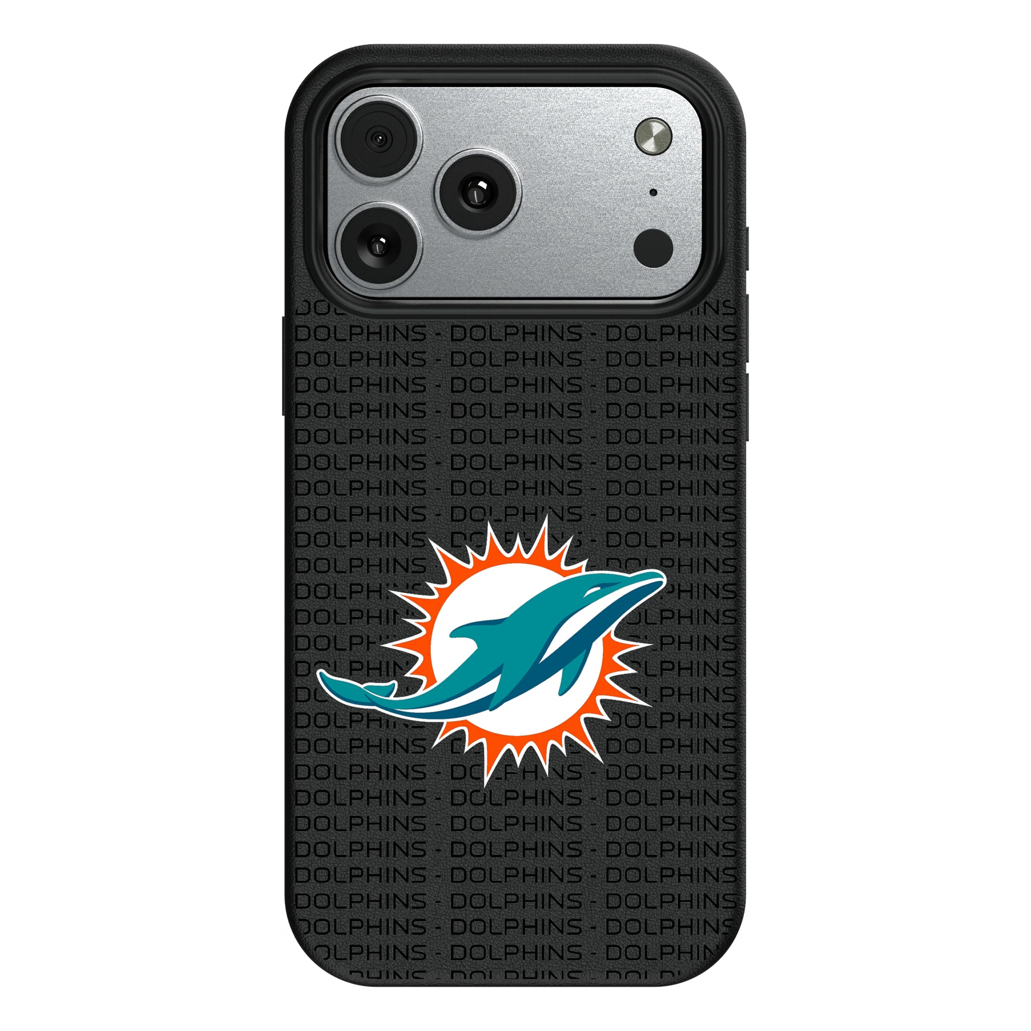 Miami Dolphins Text Backdrop iPhone MagSafe Compatible Phone Case for Apple iPhone#Device_iPhone 17 Pro Max