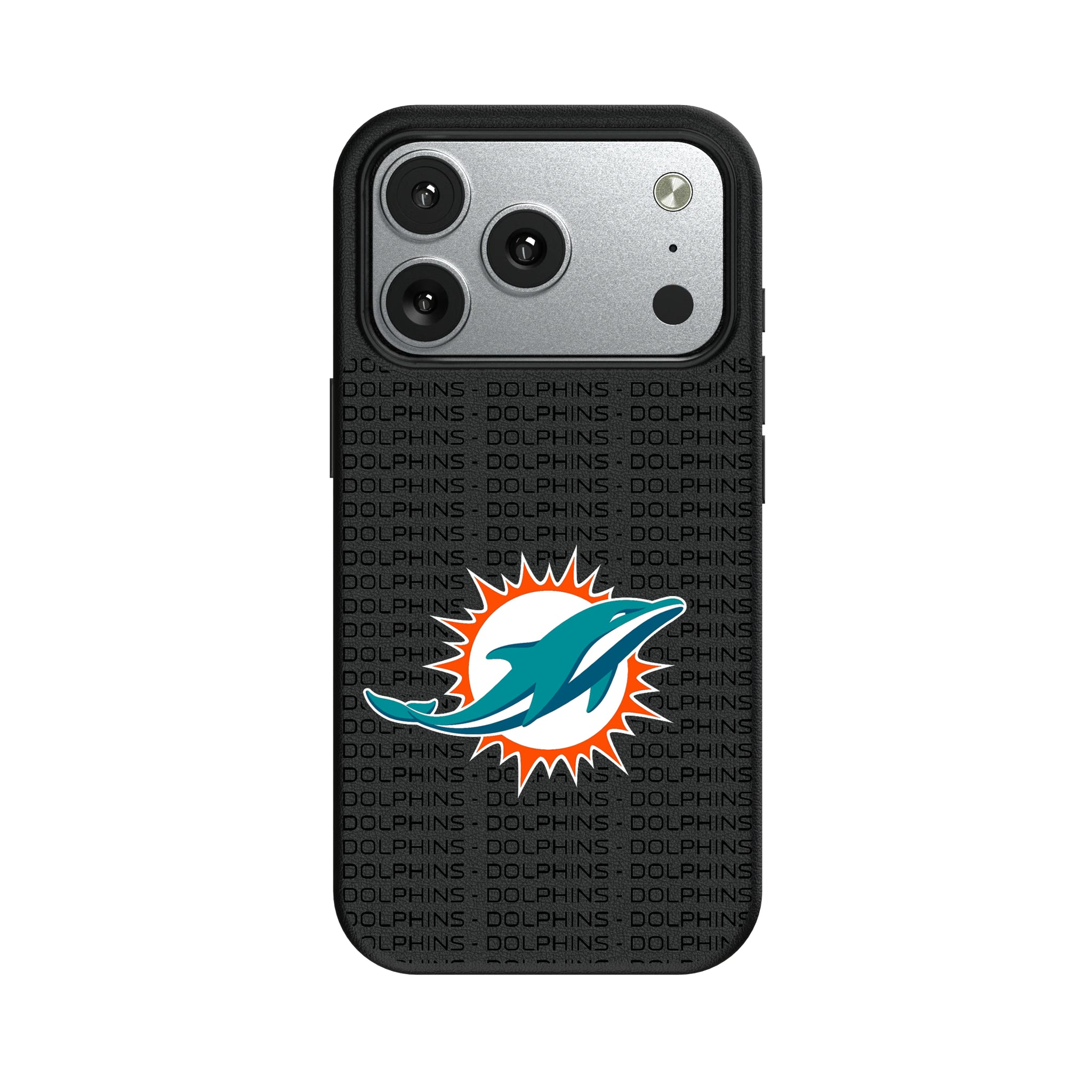 Miami Dolphins Text Backdrop iPhone MagSafe Compatible Phone Case for Apple iPhone#Device_iPhone 17 Pro