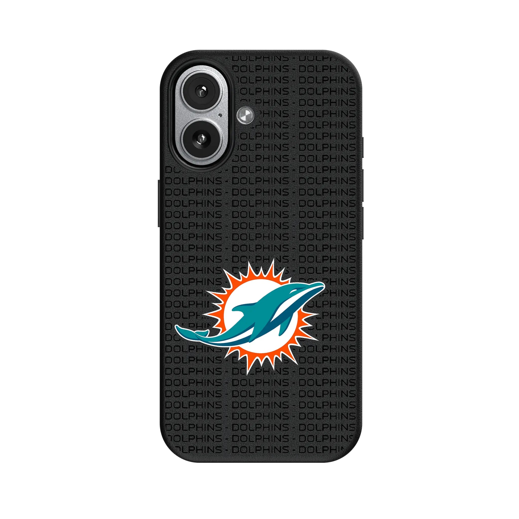 Miami Dolphins Text Backdrop iPhone MagSafe Compatible Phone Case for Apple iPhone#Device_iPhone 17