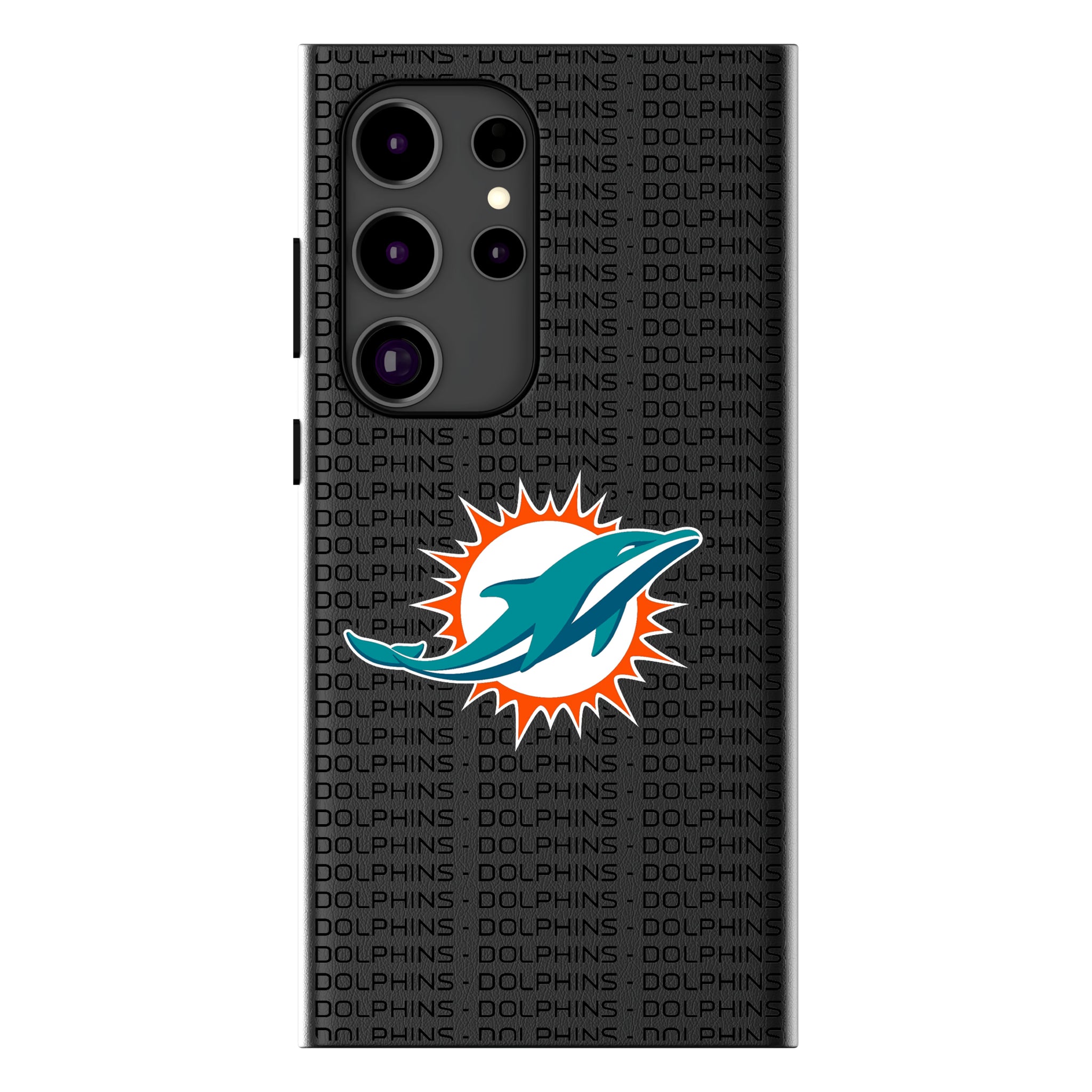 Miami Dolphins Text Backdrop Galaxy MagSafe Compatible Phone Case for Samsung Galaxy
