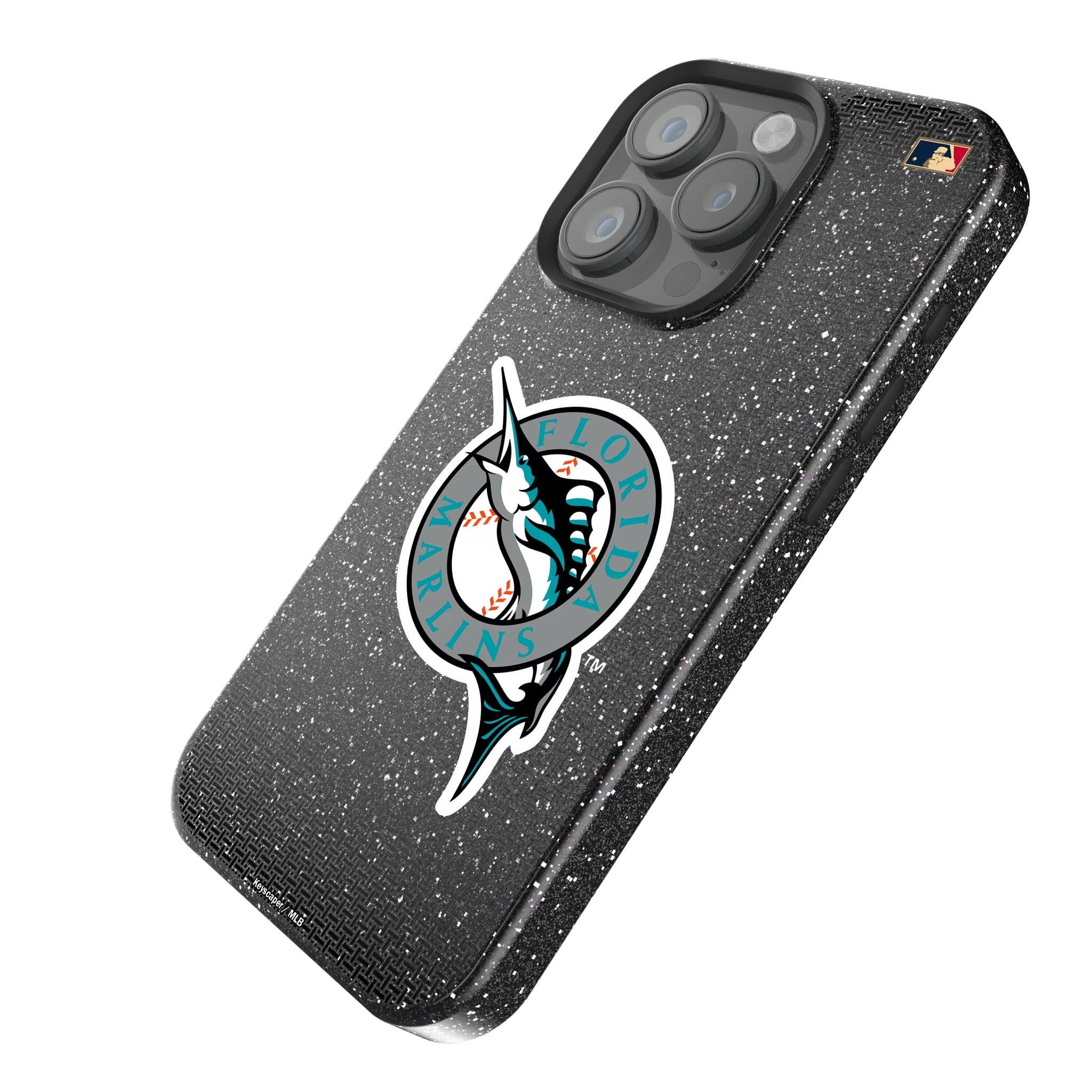 Miami Marlins 1993-2011 - Cooperstown Collection Linen iPhone Bling Phone Case for Apple iPhone - Isometric View