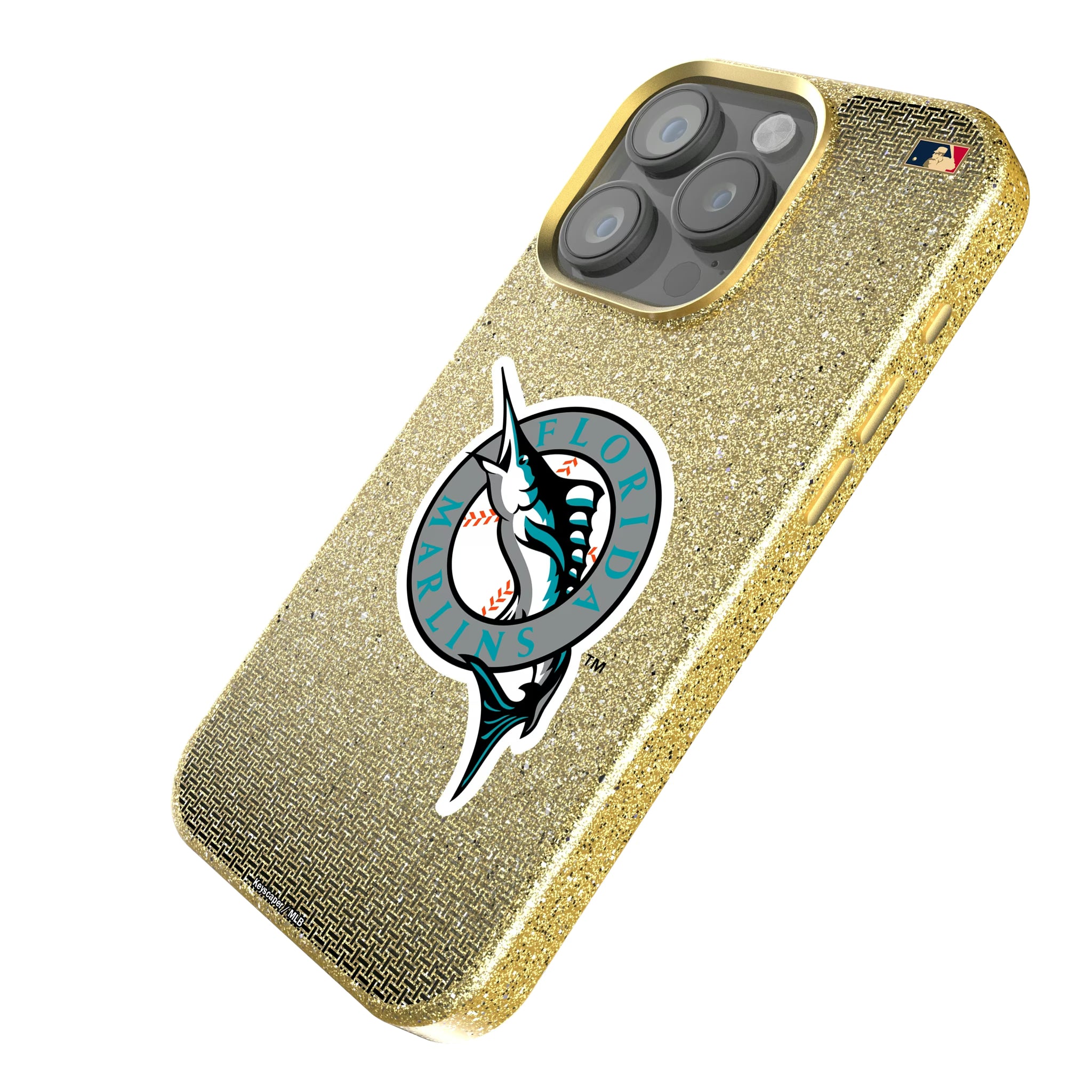Miami Marlins 1993-2011 - Cooperstown Collection Linen iPhone Bling Phone Case for Apple iPhone - Isometric View