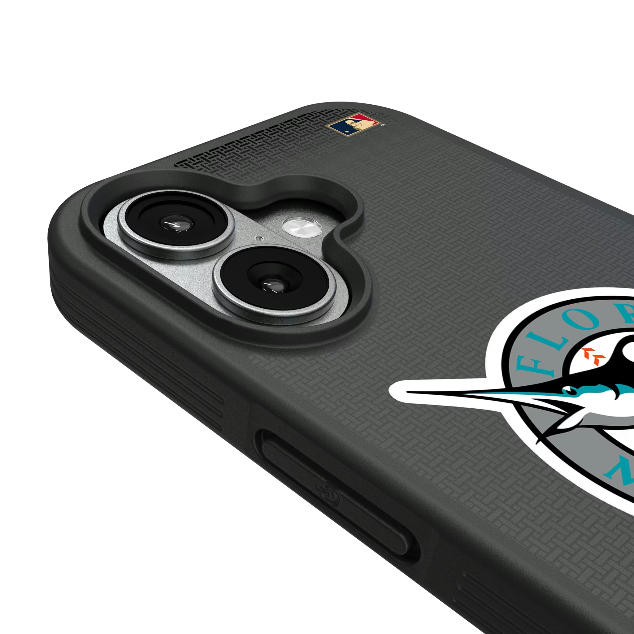 Miami Marlins 1993-2011 - Cooperstown Collection Linen iPhone Bump Phone Case for Apple iPhone - Detail#Device_iPhone 17