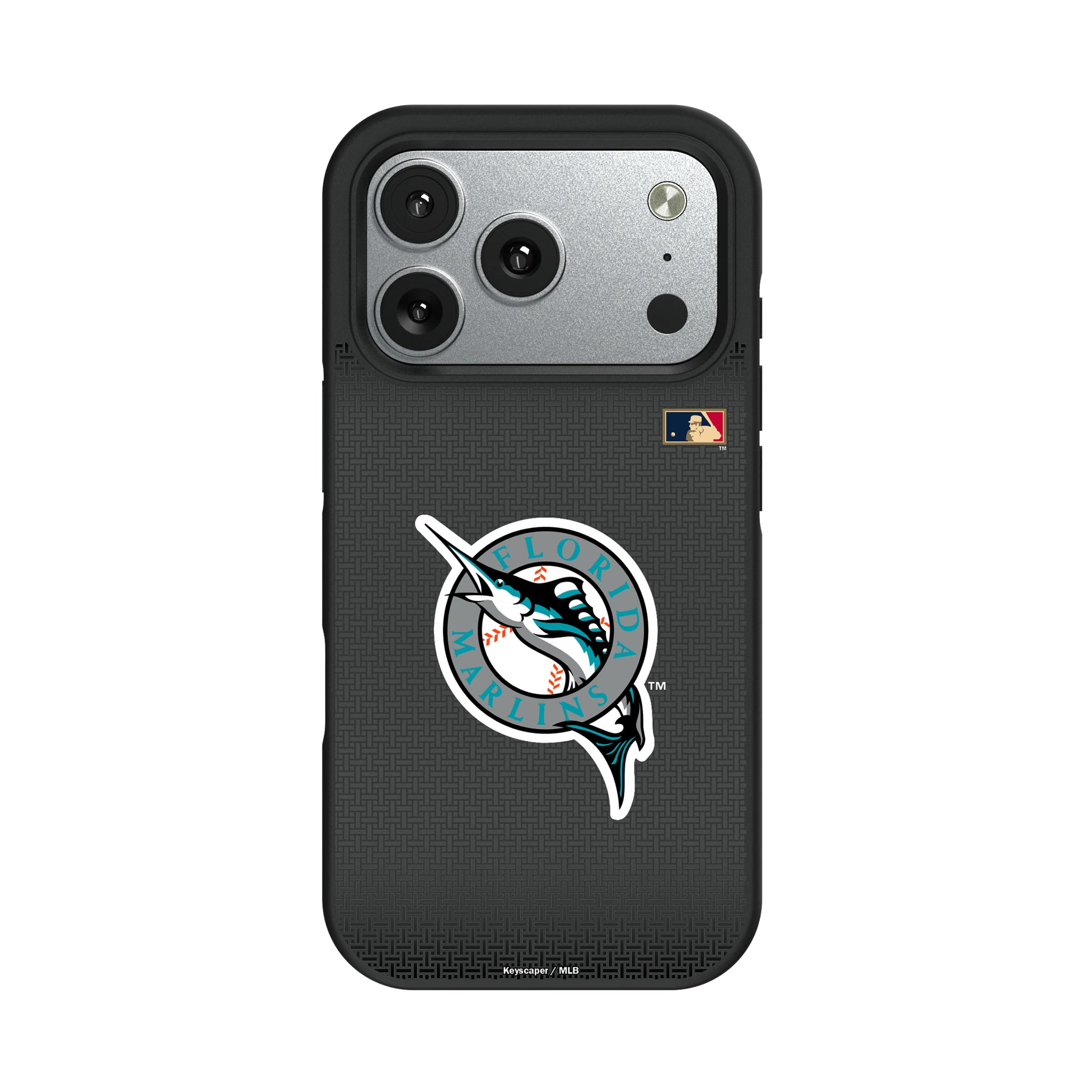 Miami Marlins 1993-2011 - Cooperstown Collection Linen iPhone Bump Phone Case for Apple iPhone#Device_iPhone 17 Pro